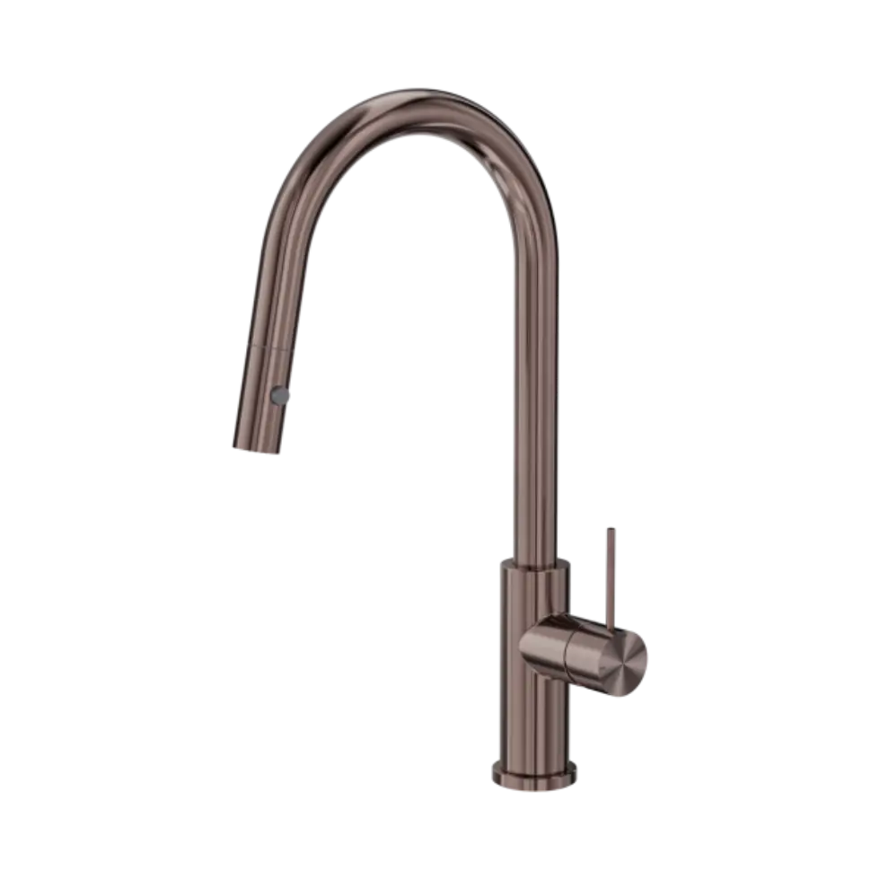 Mecca Pull Out Sink Mixer With Vegie Spray Function Brushed Bronze
