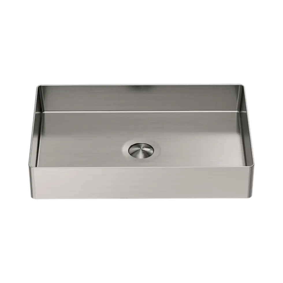 Opal Rectangle Stainless Steel Basin Brushed Nickel
