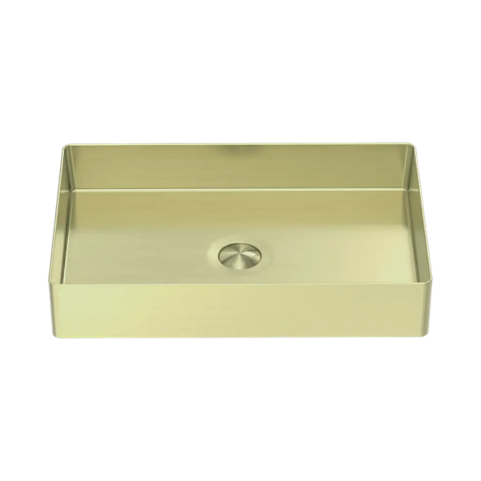 Opal Rectangle Stainless Steel Basin Brushed Gold