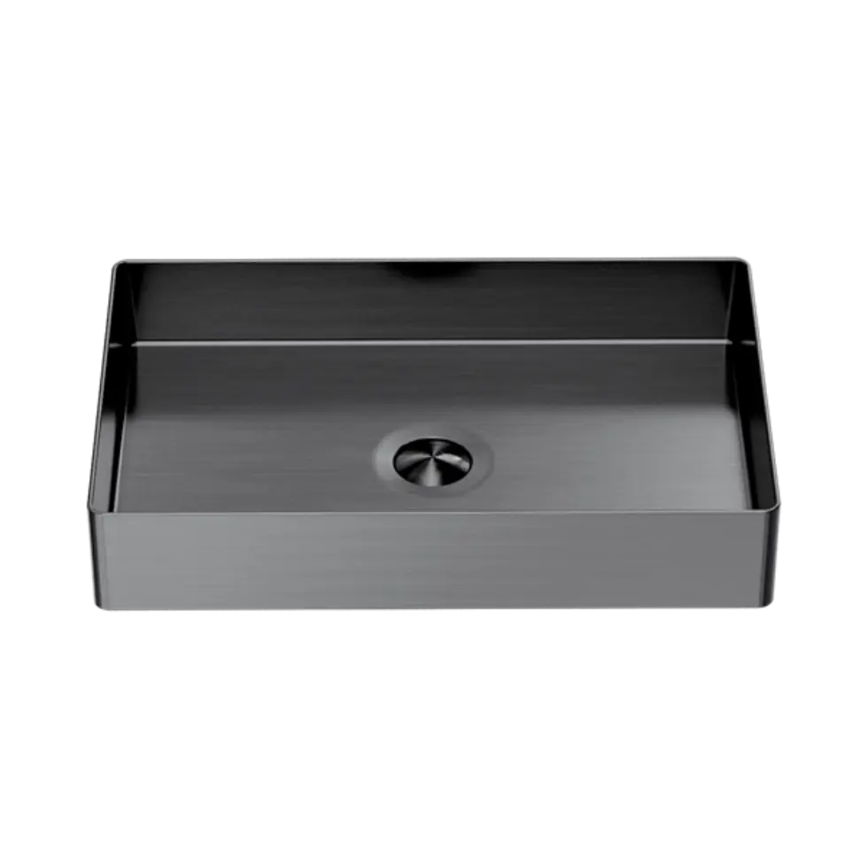 Opal Rectangle Stainless Steel Basin Graphite