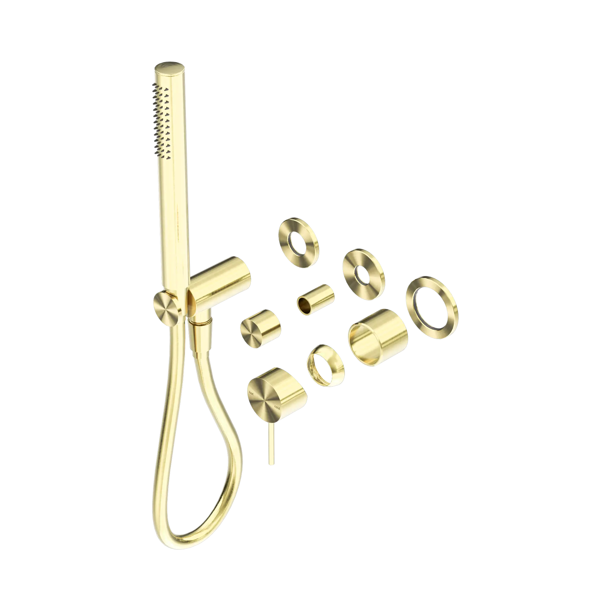 NR221912 FTBG Mecca Shower Mixer Divertor System Separate Back Plate Trim Kits Only Brushed Gold image 1