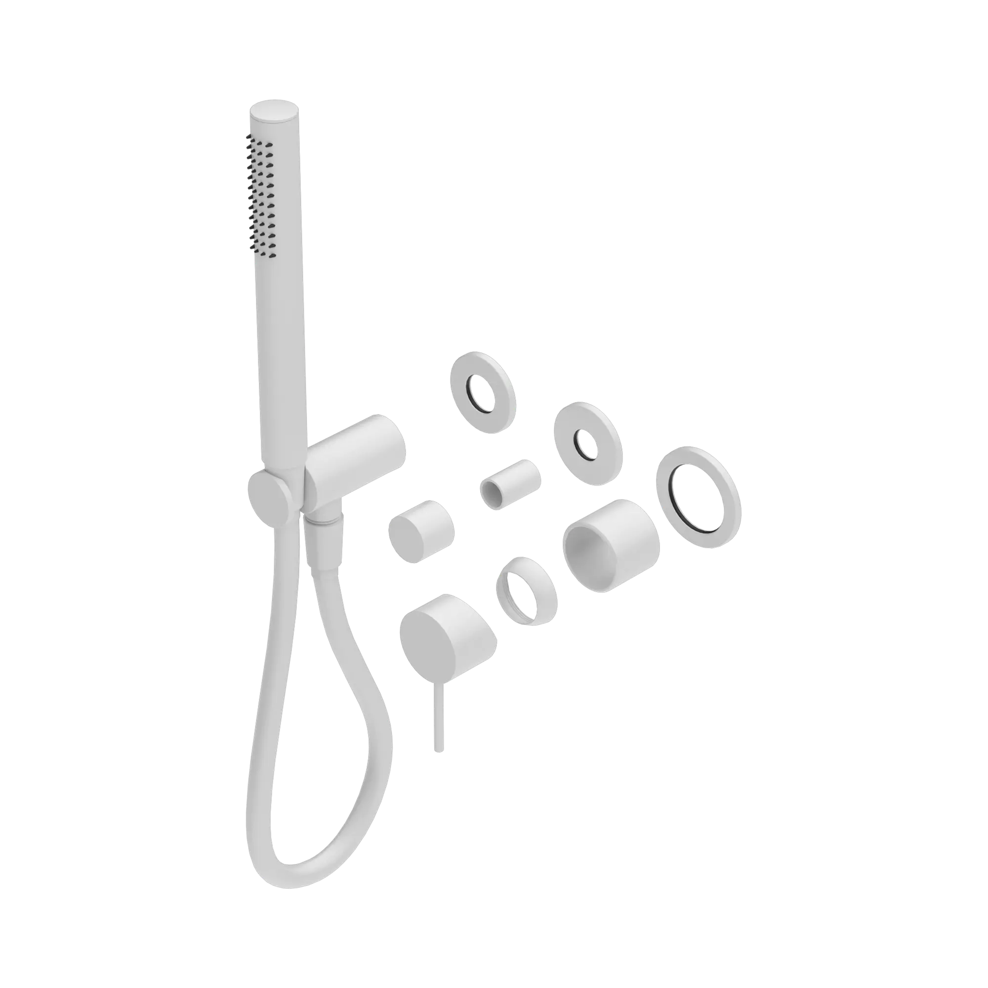 NR221912 FTMW Mecca Shower Mixer Divertor System Separate Back Plate Trim Kits Only Matte White image 1