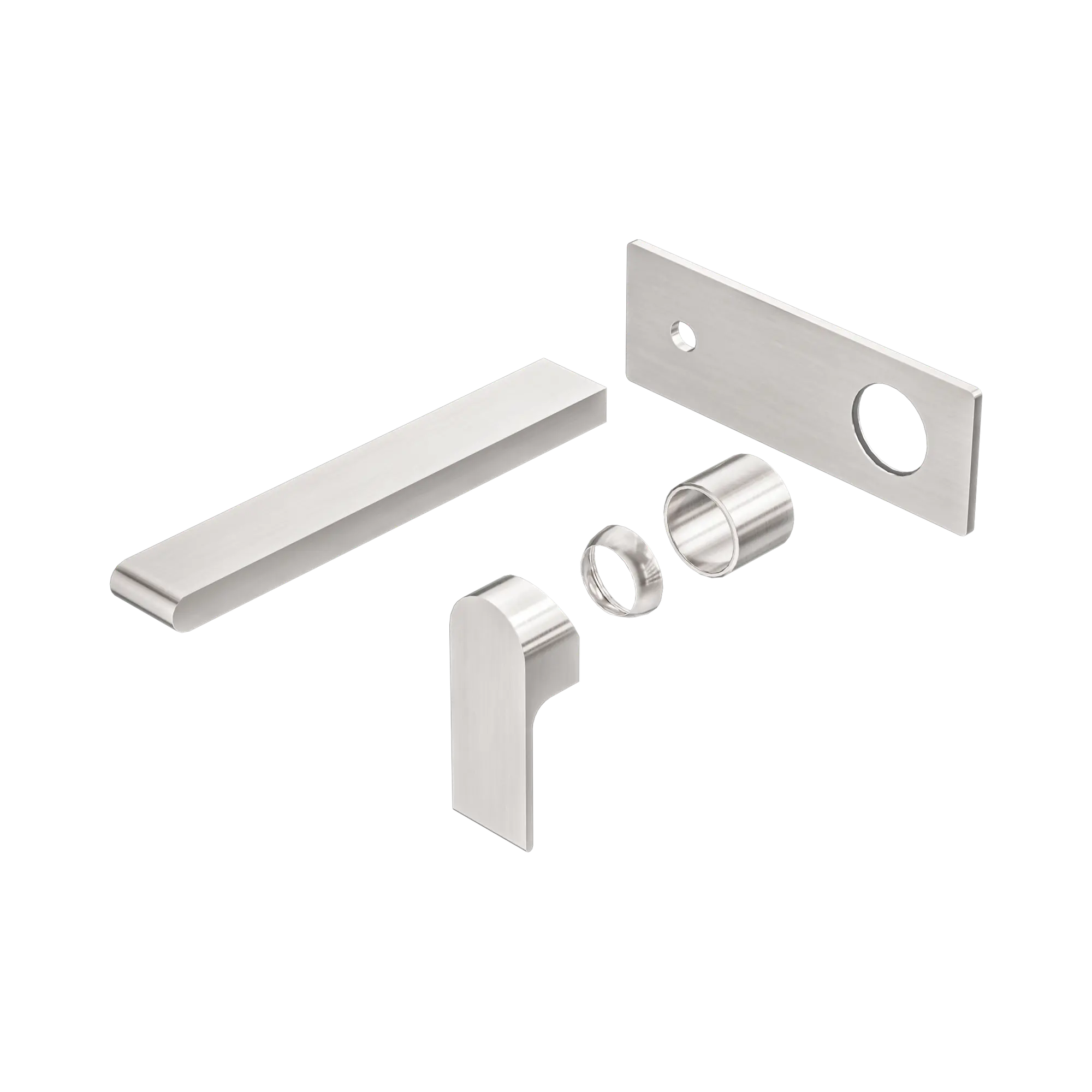 NR321510 BTBN Bianca Wall Basin Bath Mixer 230mm Trim Kits Only Brushed Nickel image 1