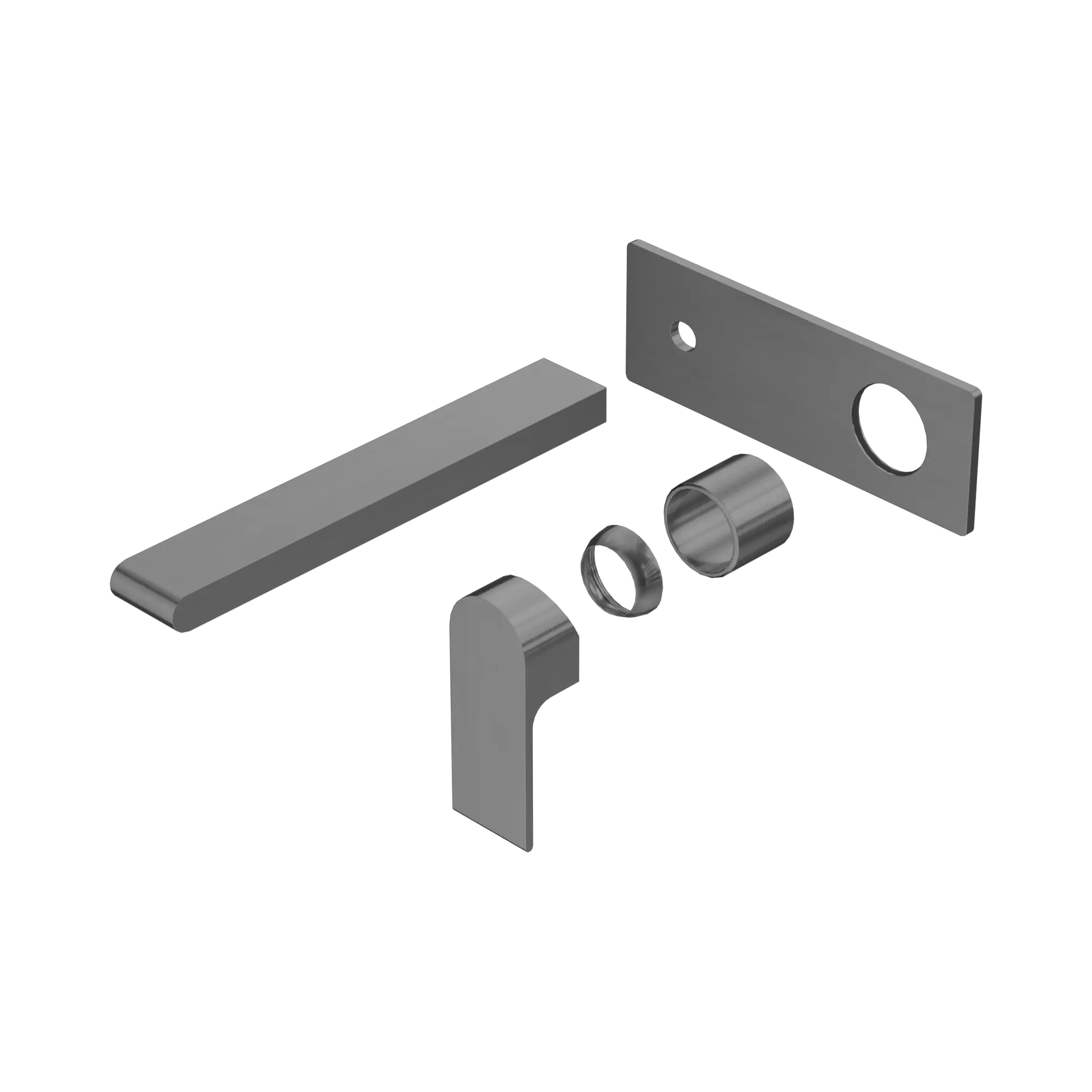 NR321510 BTGM Bianca Wall Basin Bath Mixer 230mm Trim Kits Only Gun Metal image 1