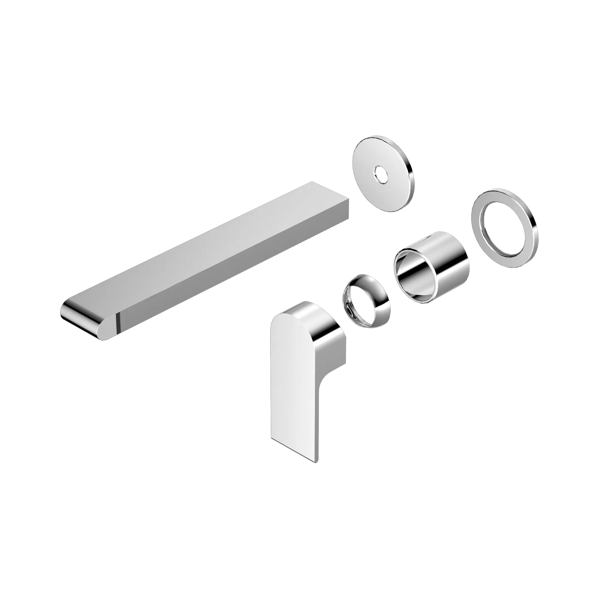 NR321510 FTCH Bianca Wall Basin Bath Mixer Separate Back Plate 230mm Trim Kits Only Chrome image 1