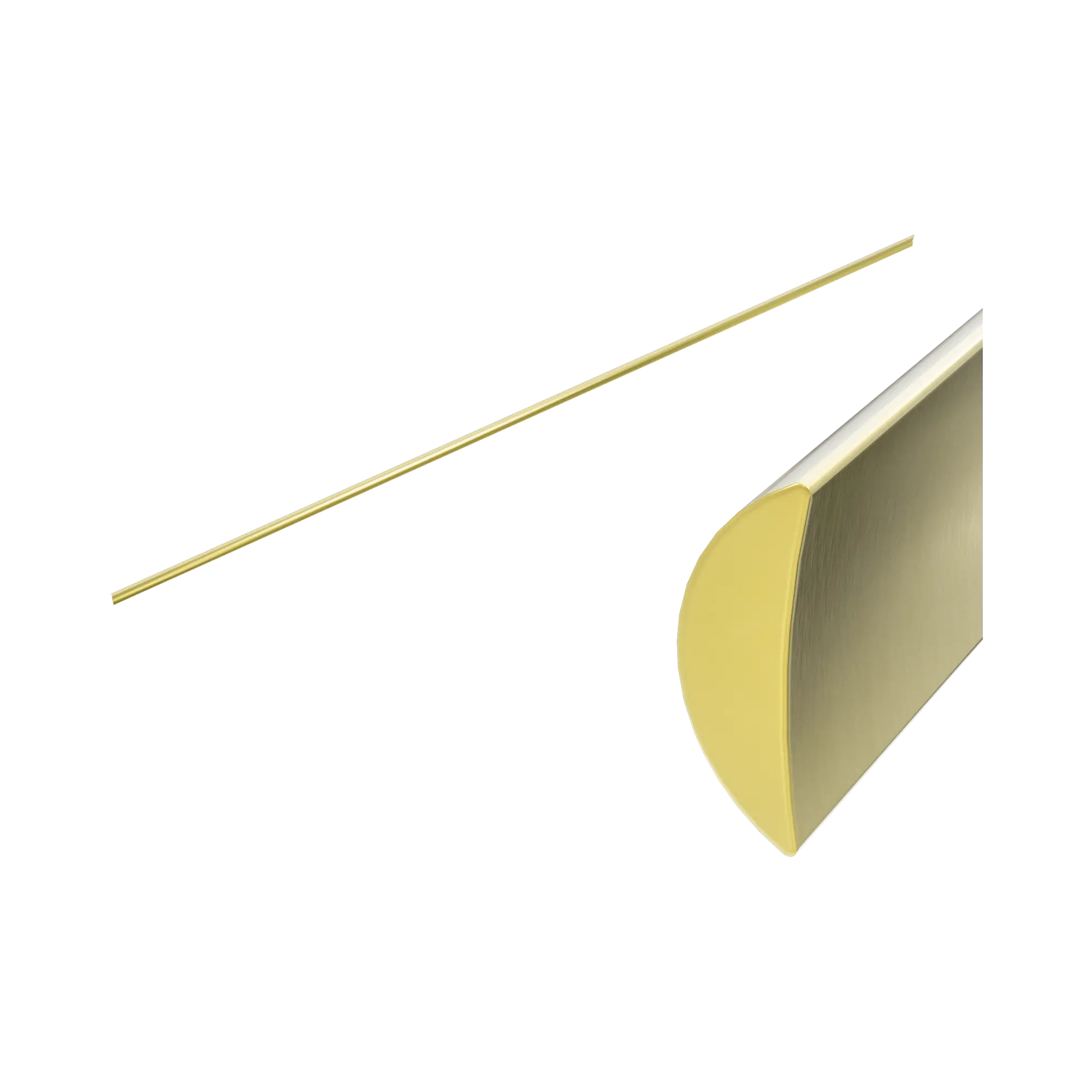 NRSH401 BG Half Round Water Seal Rail 750mm Brushed Gold image 1