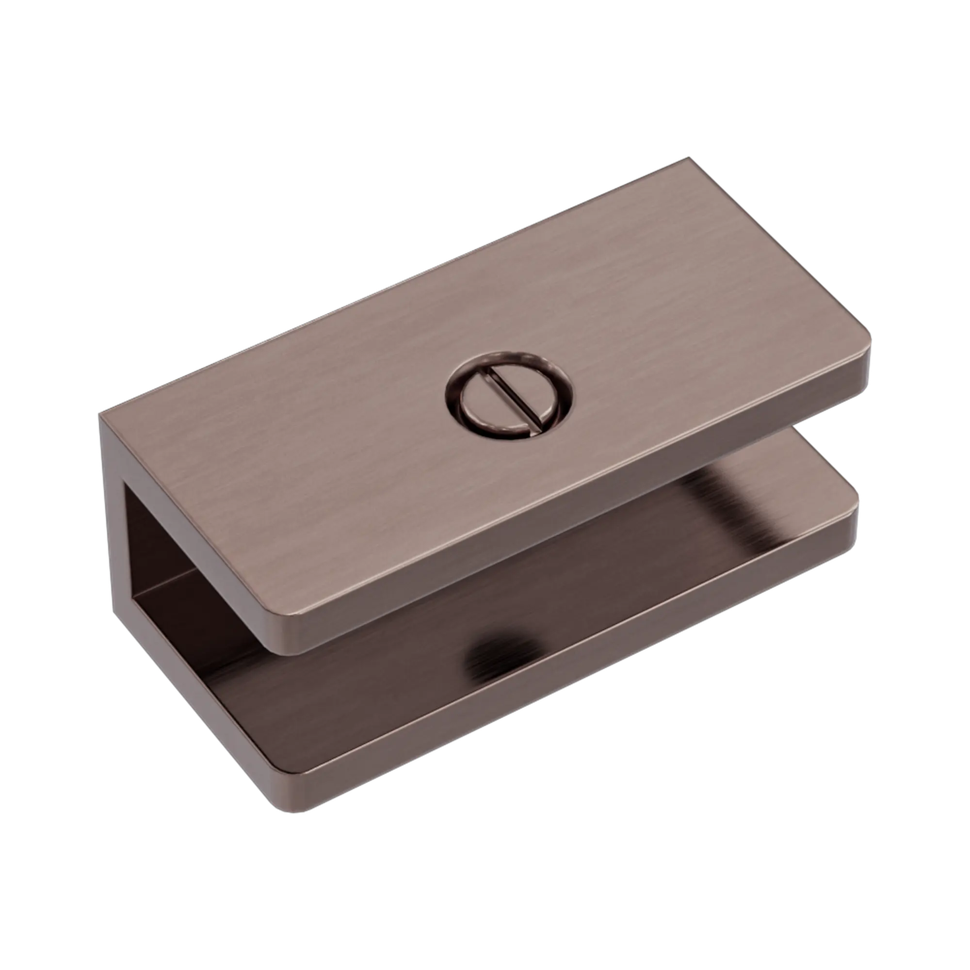 NRSH203 BZ Shower U Bracket 10mm Glass Brushed Bronze image 1