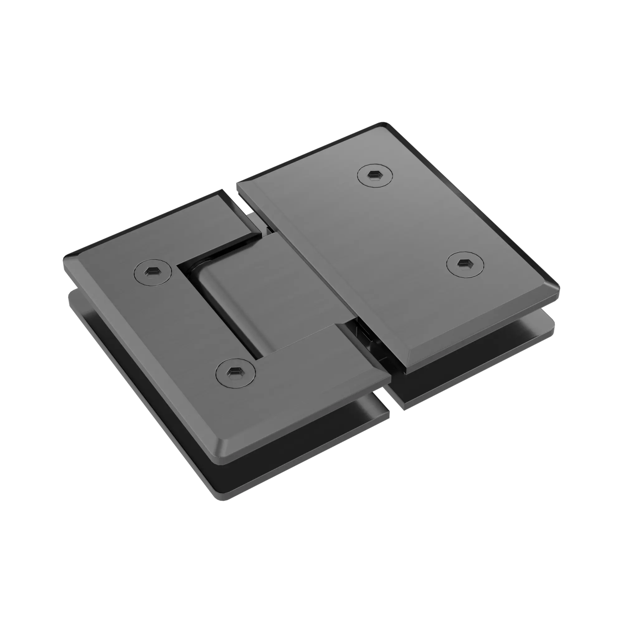 NRSH102 GM 180 Degree Glass To Glass Shower Hinge 10mm Glass Gun Metal image 1