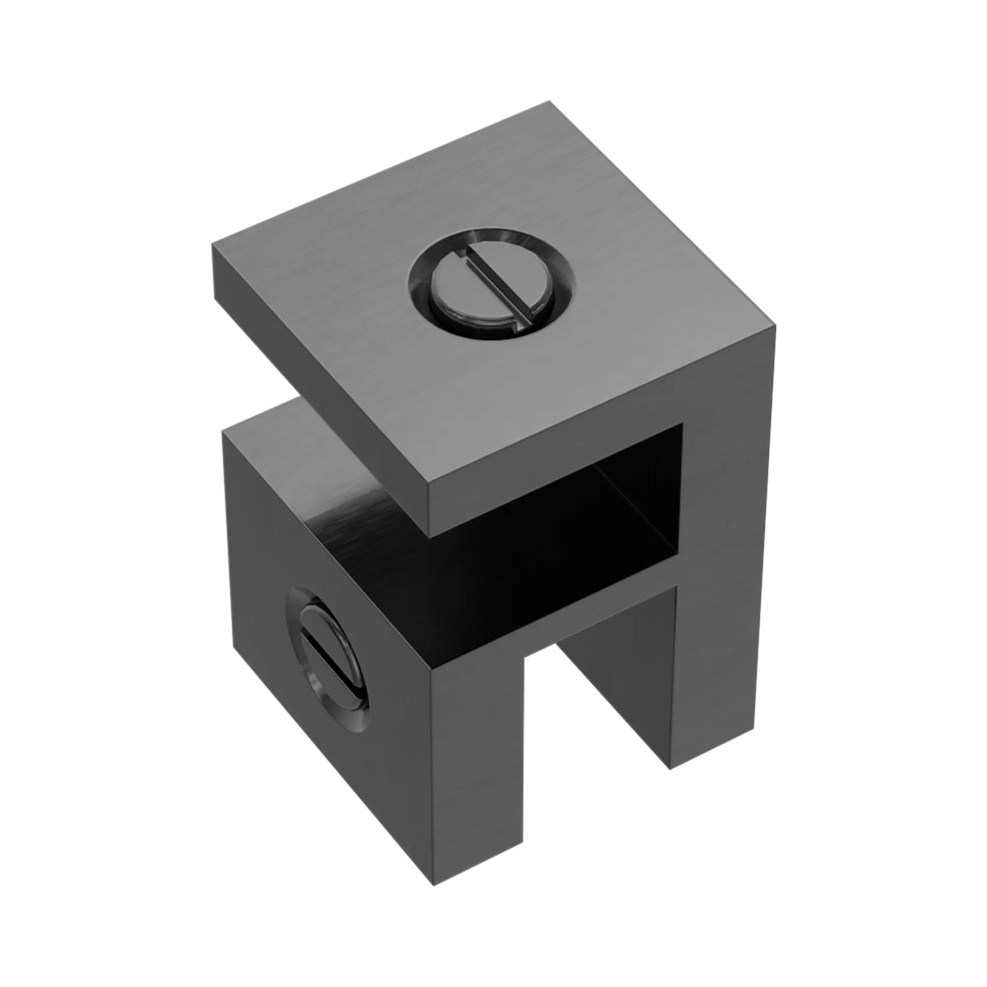 NRSH201 GM Over Panel Glass To Glass Fitting 10mm Glass Gun Metal image 1