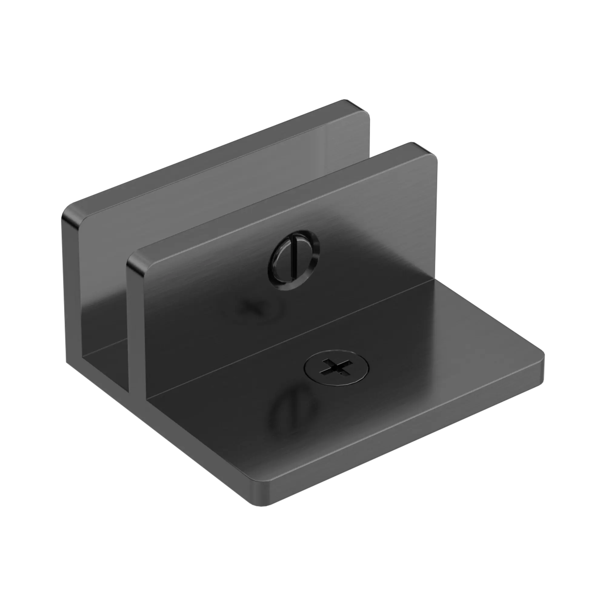 NRSH202 GM Shower F Bracket 10mm Glass Gun Metal image 1