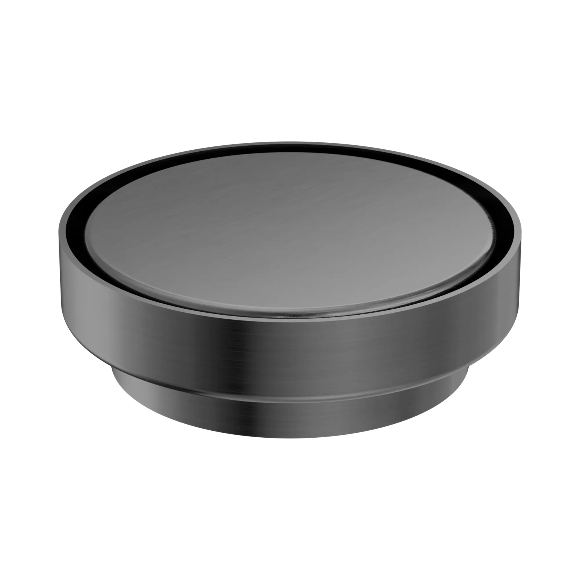 NRFW005 GM 130mm Round Tile Insert Floor Waste 100mm Outlet Gun Metal image 2