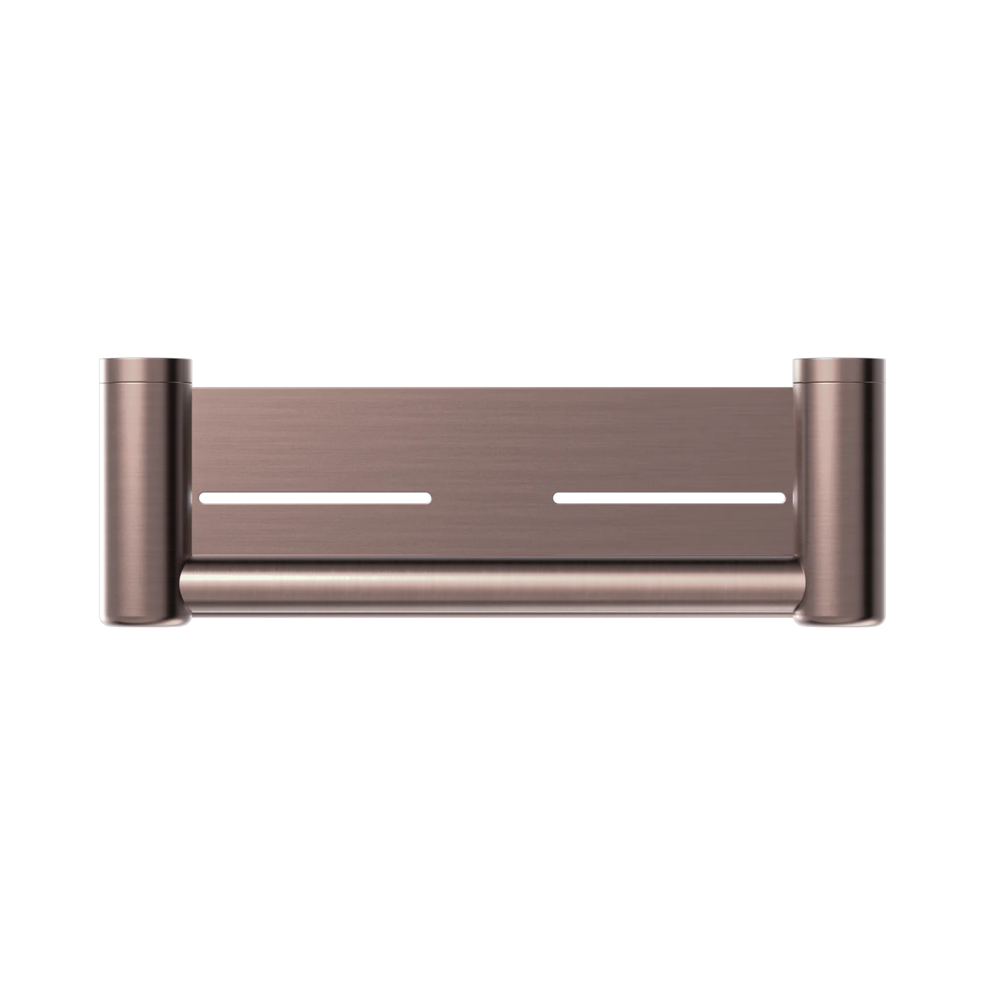 NRCR2512 CBZ Mecca Care 25mm Grab Rail With Shelf 300mm Brushed Bronze image 2