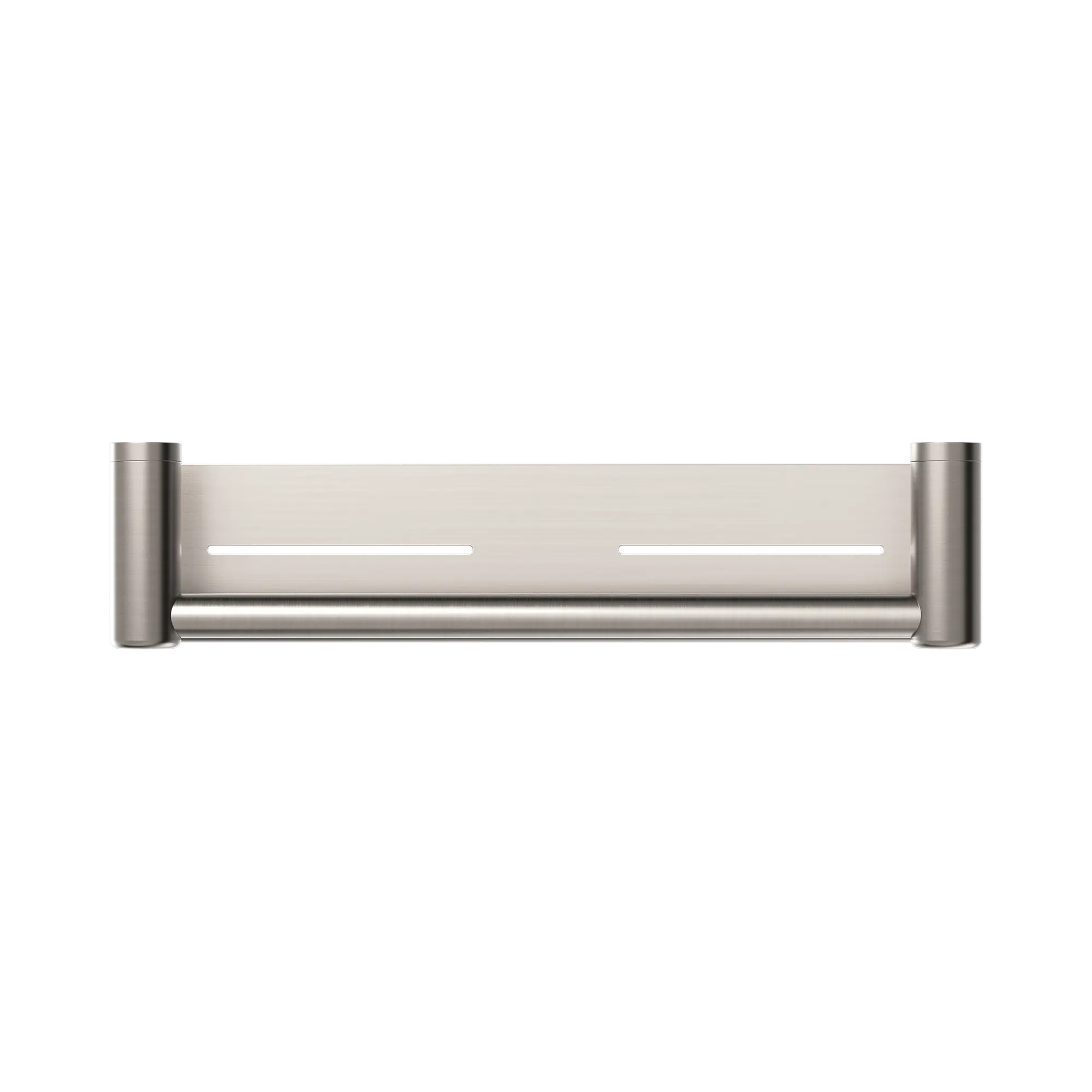 NRCR2518 CBN Mecca Care 25mm Grab Rail With Shelf 450mm Brushed Nickel image 2