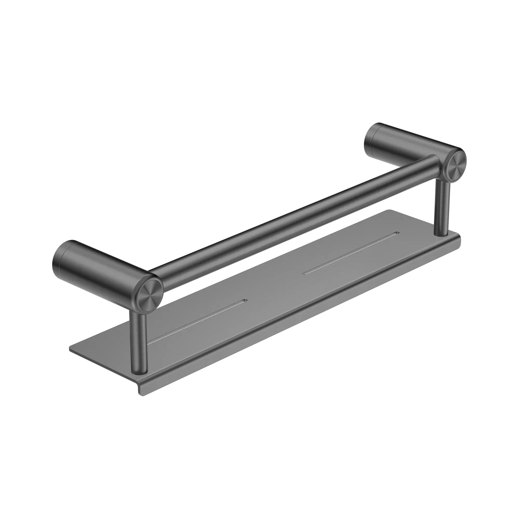 NRCR2518 CGM Mecca Care 25mm Grab Rail With Shelf 450mm Gun Metal image 1
