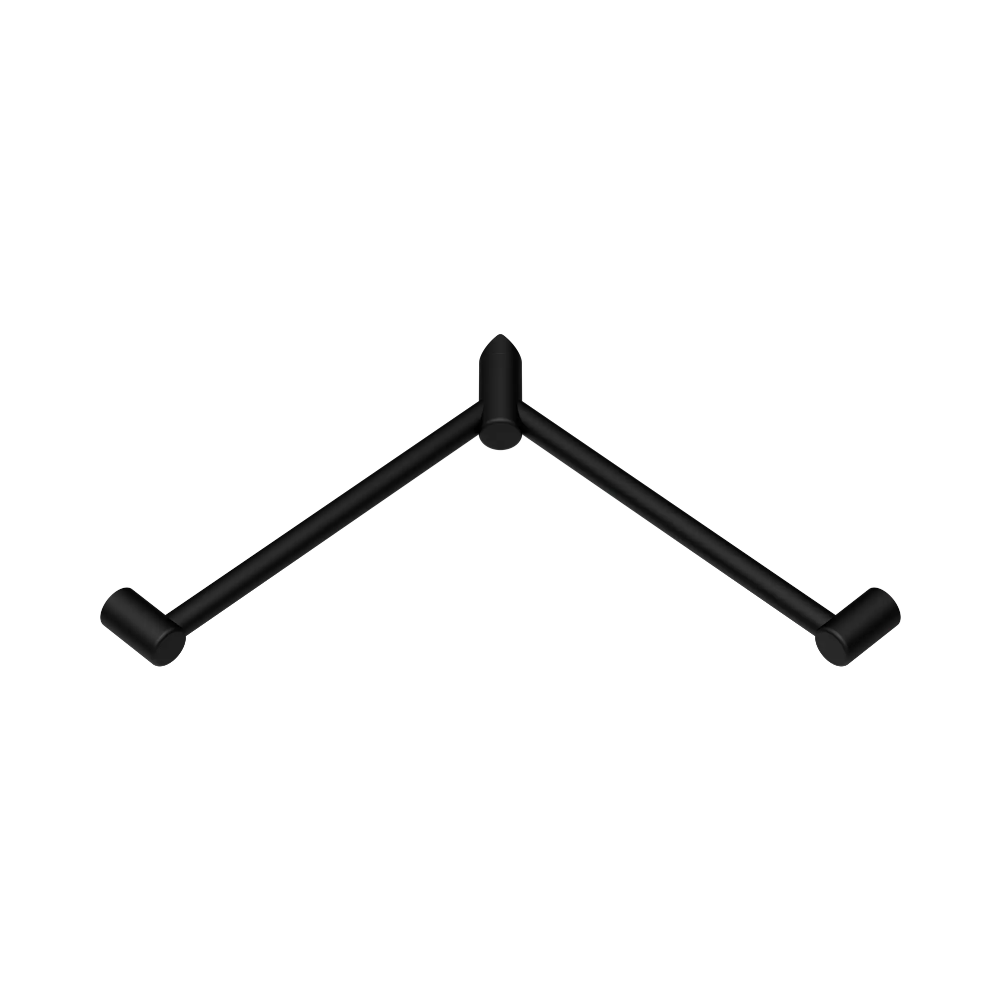 NRCR3290 WMB Mecca Care 32mm Wrap Around Corner Grab Rail 600 X600mm Matte Black image 1