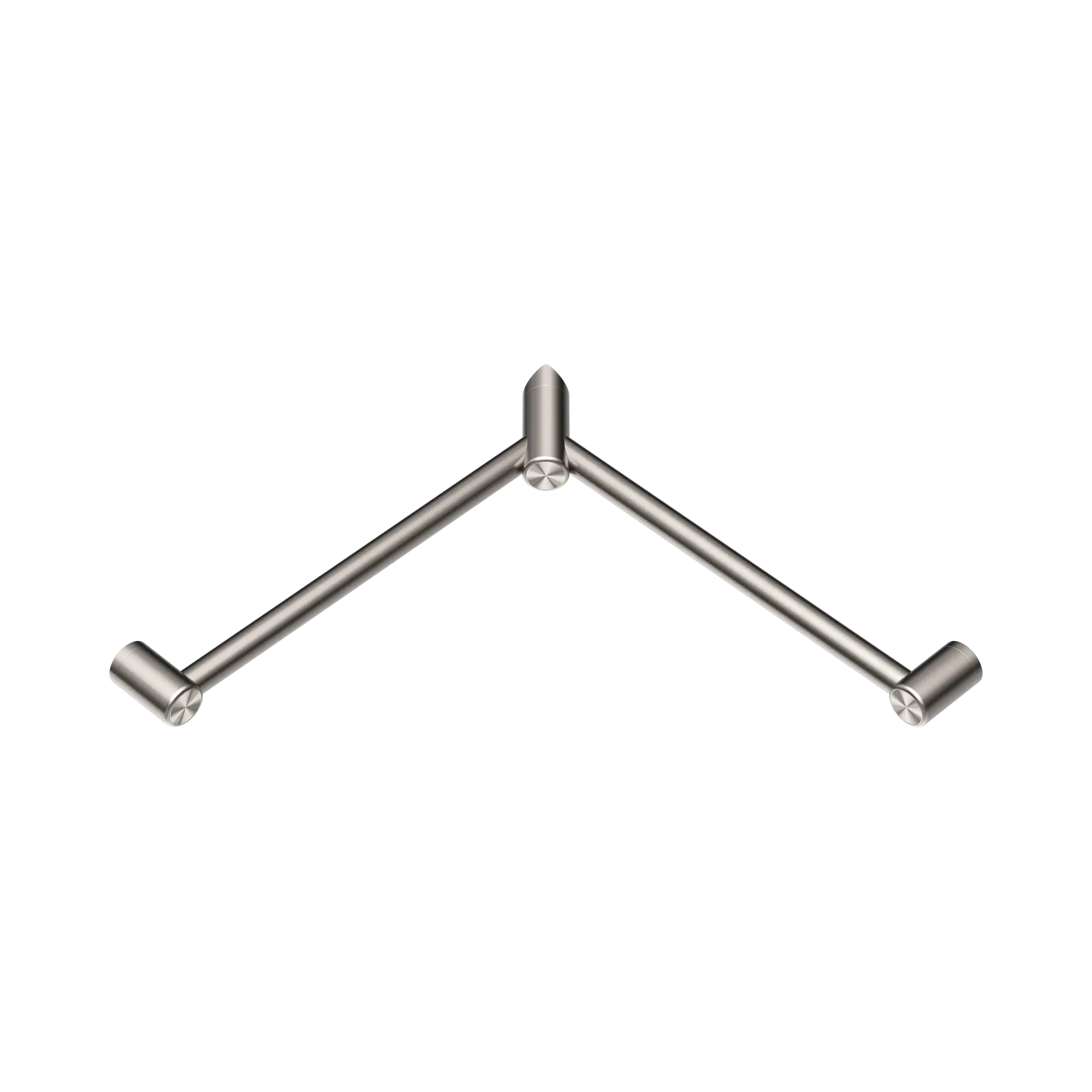 NRCR3290 WBN Mecca Care 32mm Wrap Around Corner Grab Rail 600 X600mm Brushed Nickel image 1