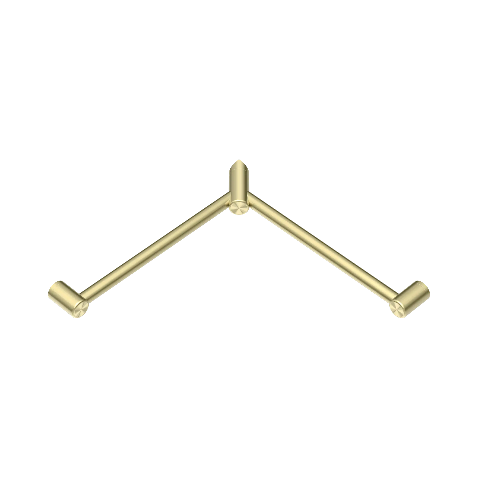 NRCR3290 WBG Mecca Care 32mm Wrap Around Corner Grab Rail 600 X600mm Brushed Gold image 1
