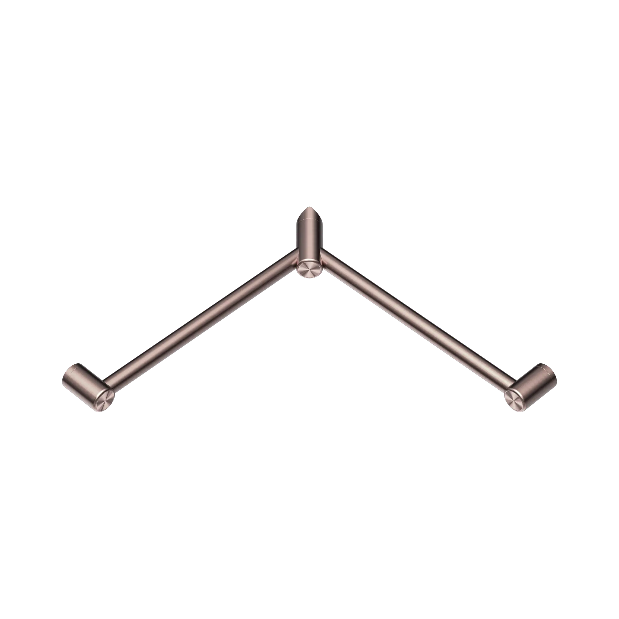 NRCR3290 WBZ Mecca Care 32mm Wrap Around Corner Grab Rail 600 X600mm Brushed Bronze image 1
