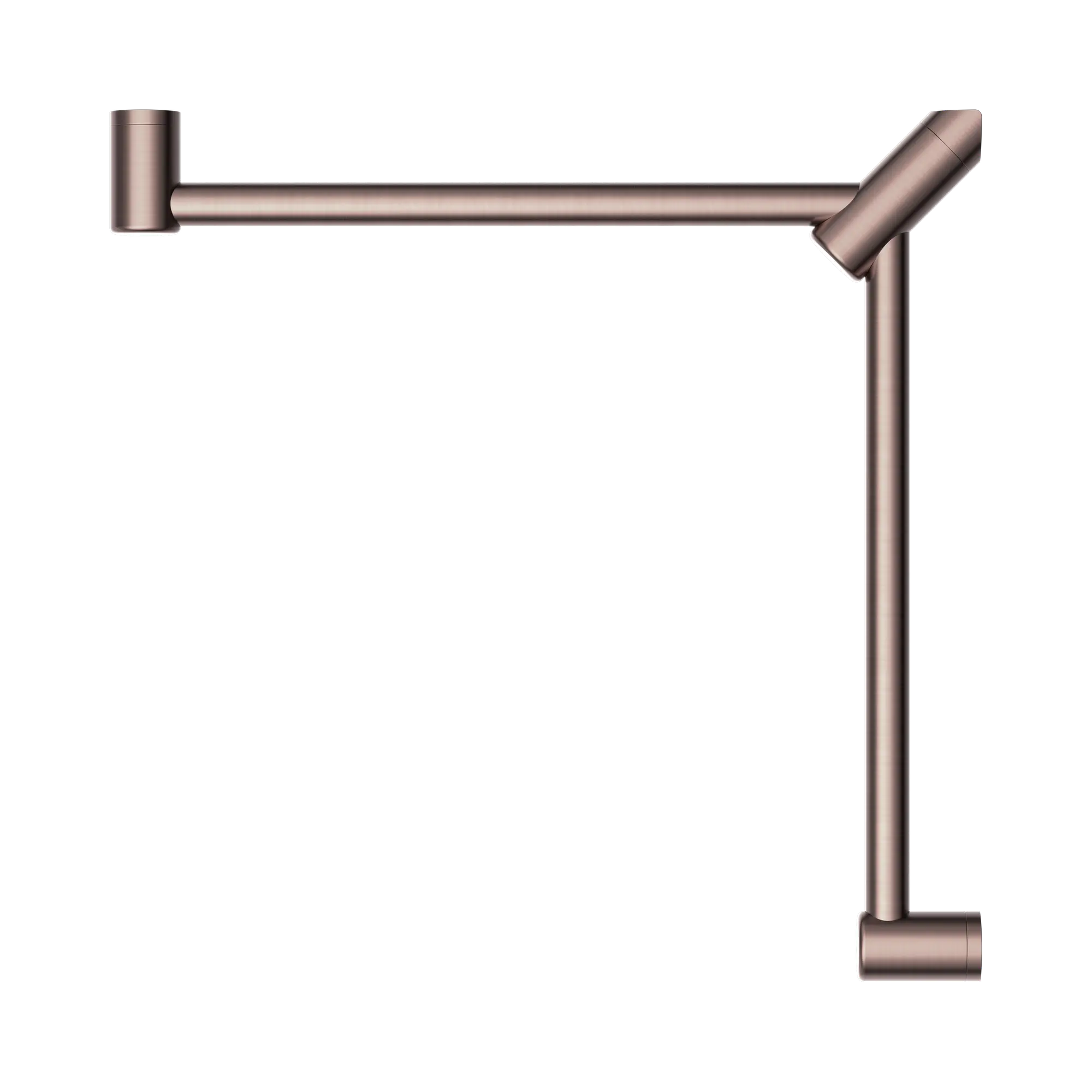 NRCR3290 WBZ Mecca Care 32mm Wrap Around Corner Grab Rail 600 X600mm Brushed Bronze image 2