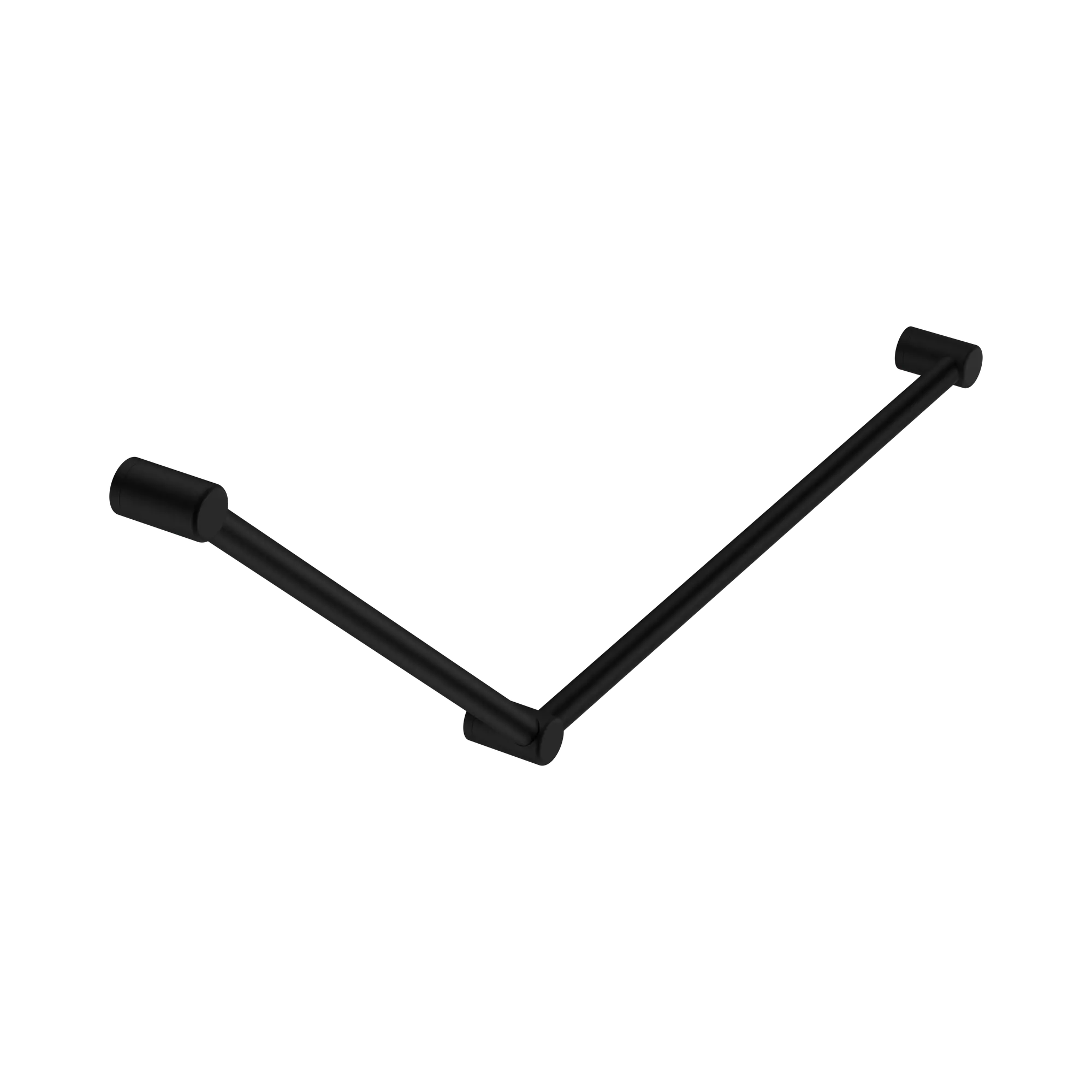 NRCR3245 MB Mecca Care 32mm DDA Grab Rail Set 45 Degree 750 X900mm Matte Black image 1
