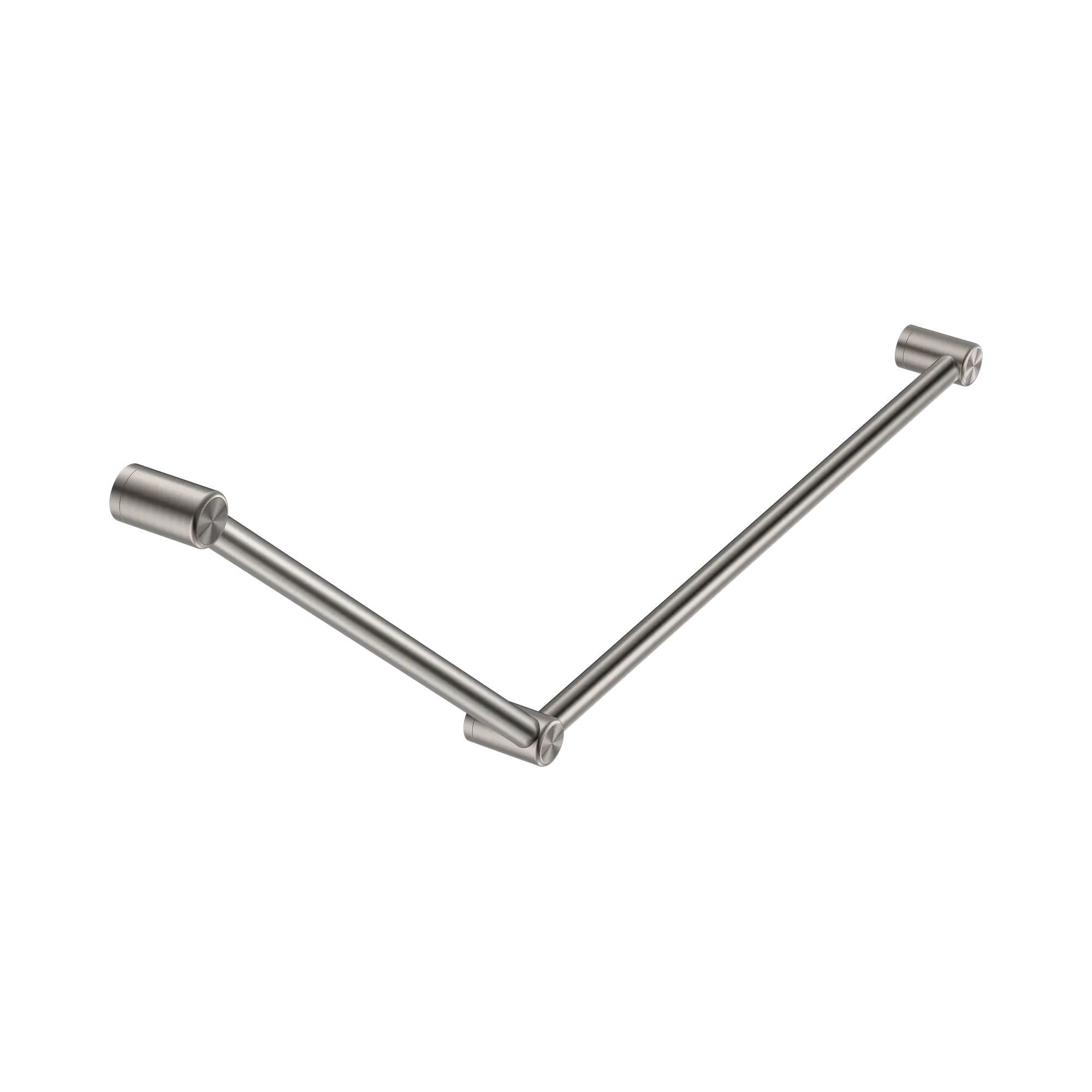 NRCR3245 BN Mecca Care 32mm DDA Grab Rail Set 45 Degree 750 X900mm Brushed Nickel image 1