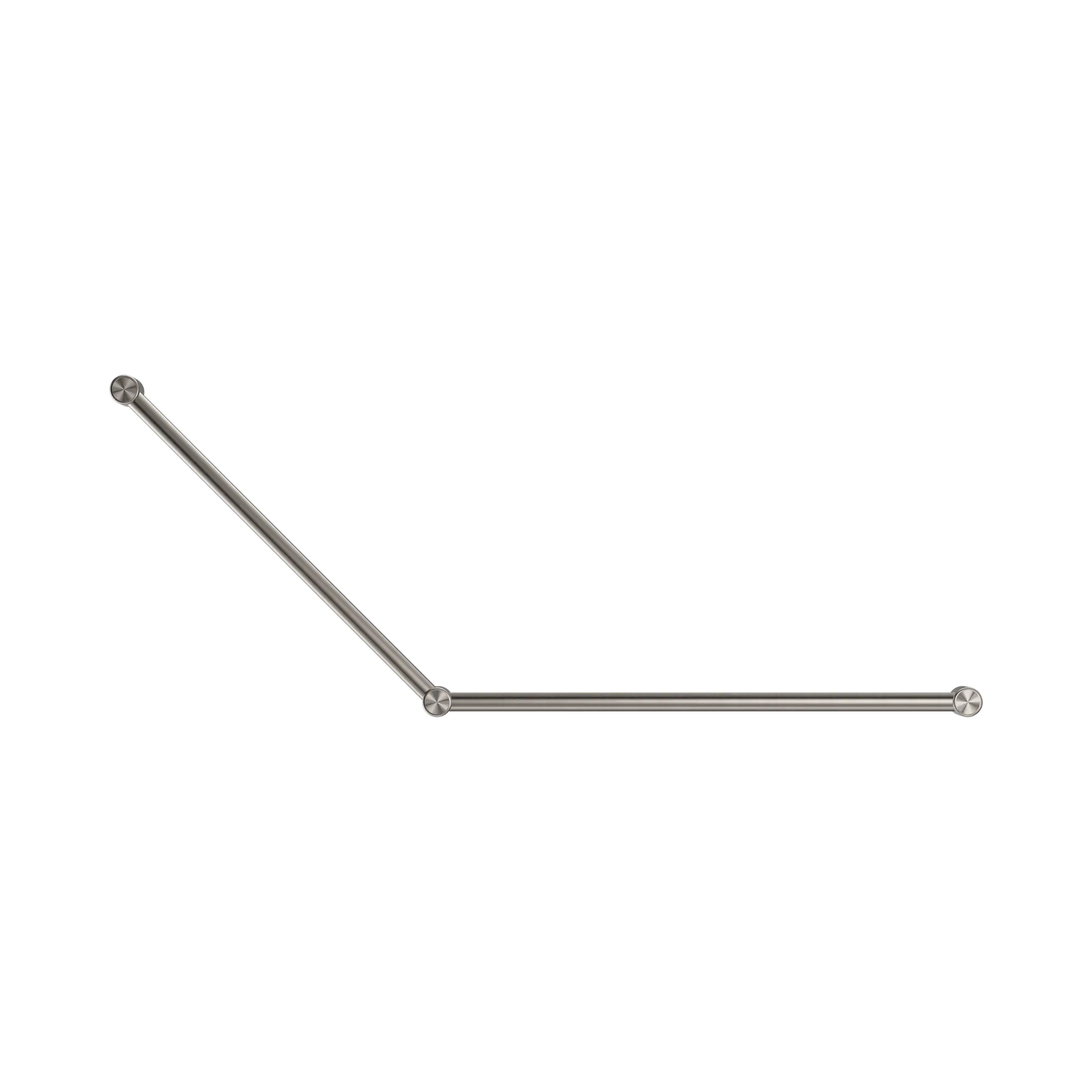 NRCR3245 BN Mecca Care 32mm DDA Grab Rail Set 45 Degree 750 X900mm Brushed Nickel image 2