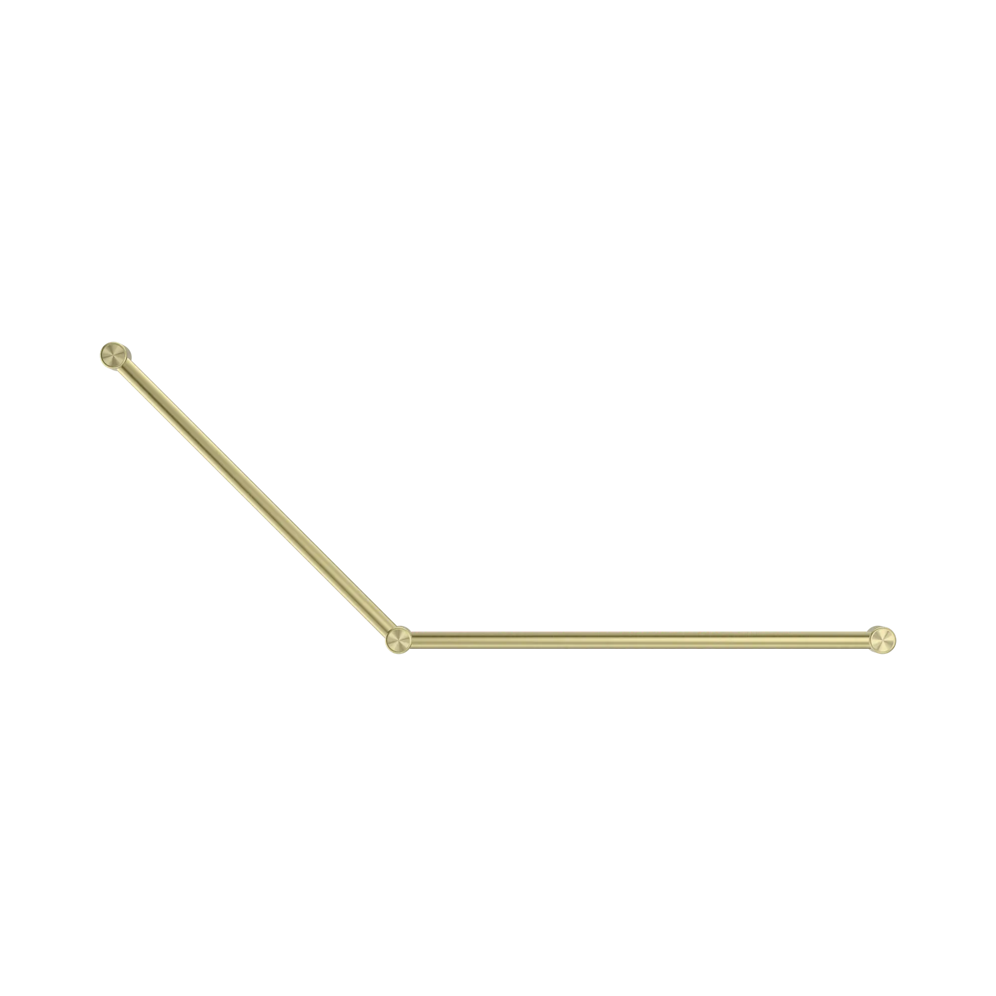 NRCR3245 BG Mecca Care 32mm DDA Grab Rail Set 45 Degree 750 X900mm Brushed Gold image 2