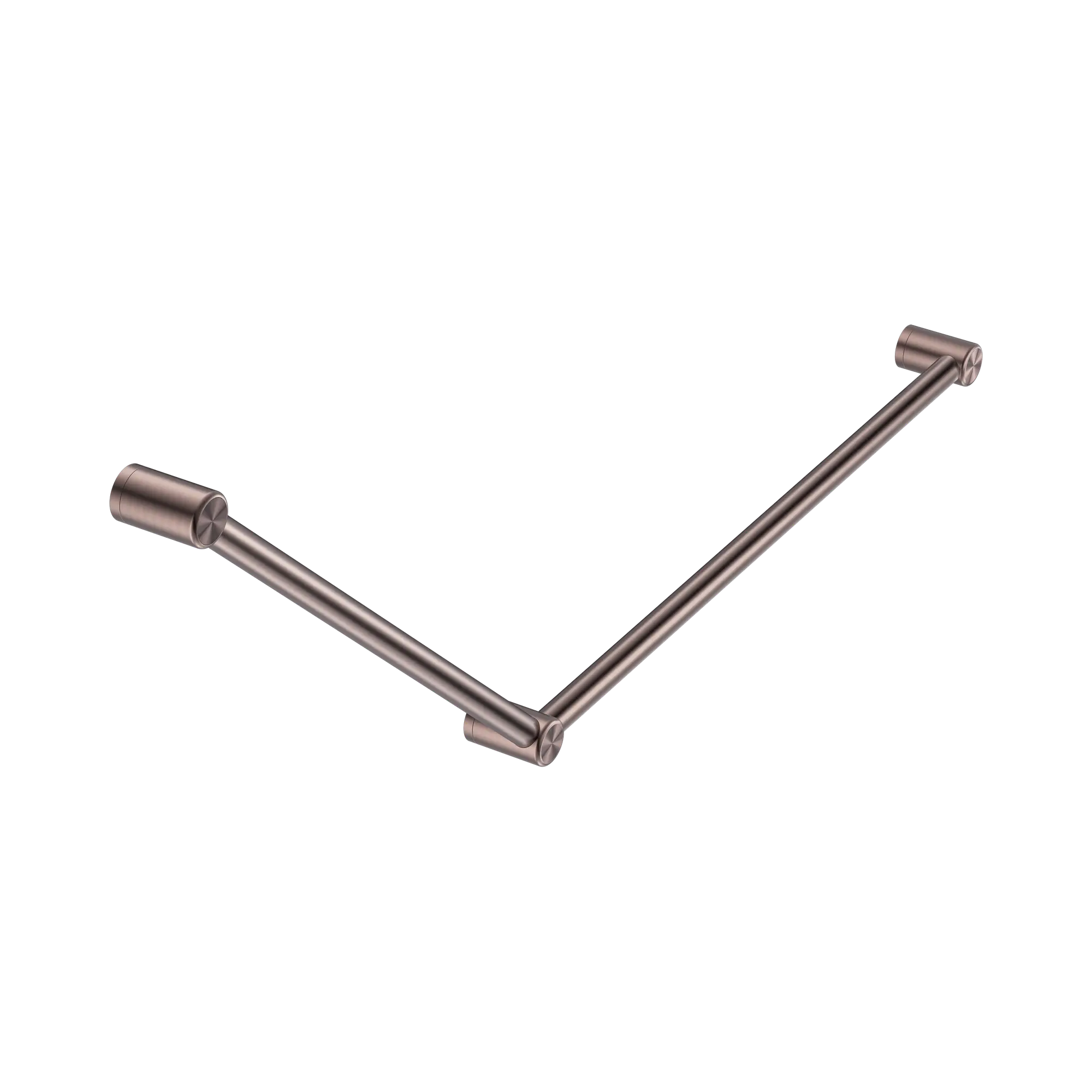 NRCR3245 BZ Mecca Care 32mm DDA Grab Rail Set 45 Degree 750 X900mm Brushed Bronze image 1