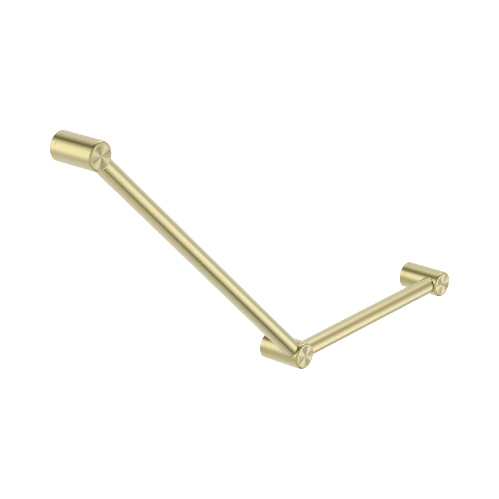 NRCR3245 ABG Mecca Care 32mm Ambulant Toilet Grab Rail 45 Degree 750 X450mm Brushed Gold image 1