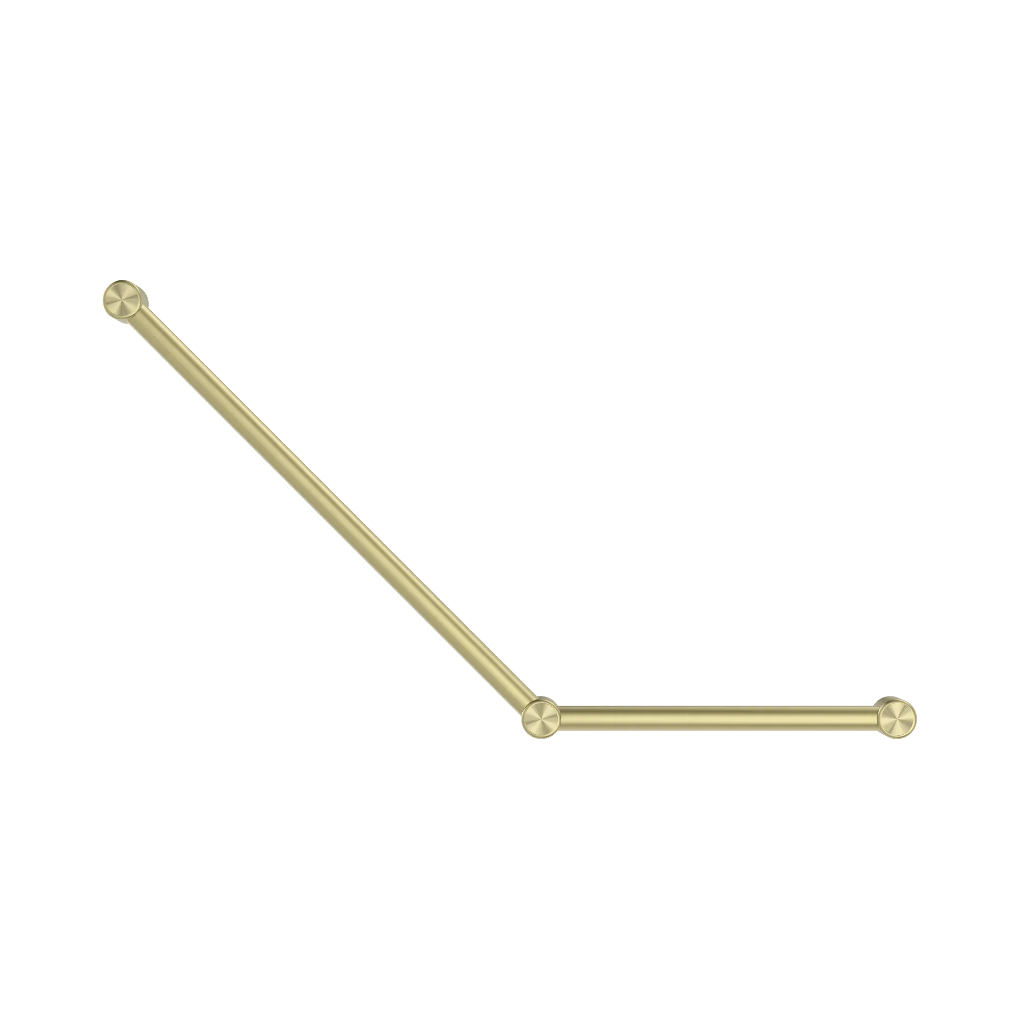 NRCR3245 ABG Mecca Care 32mm Ambulant Toilet Grab Rail 45 Degree 750 X450mm Brushed Gold image 2