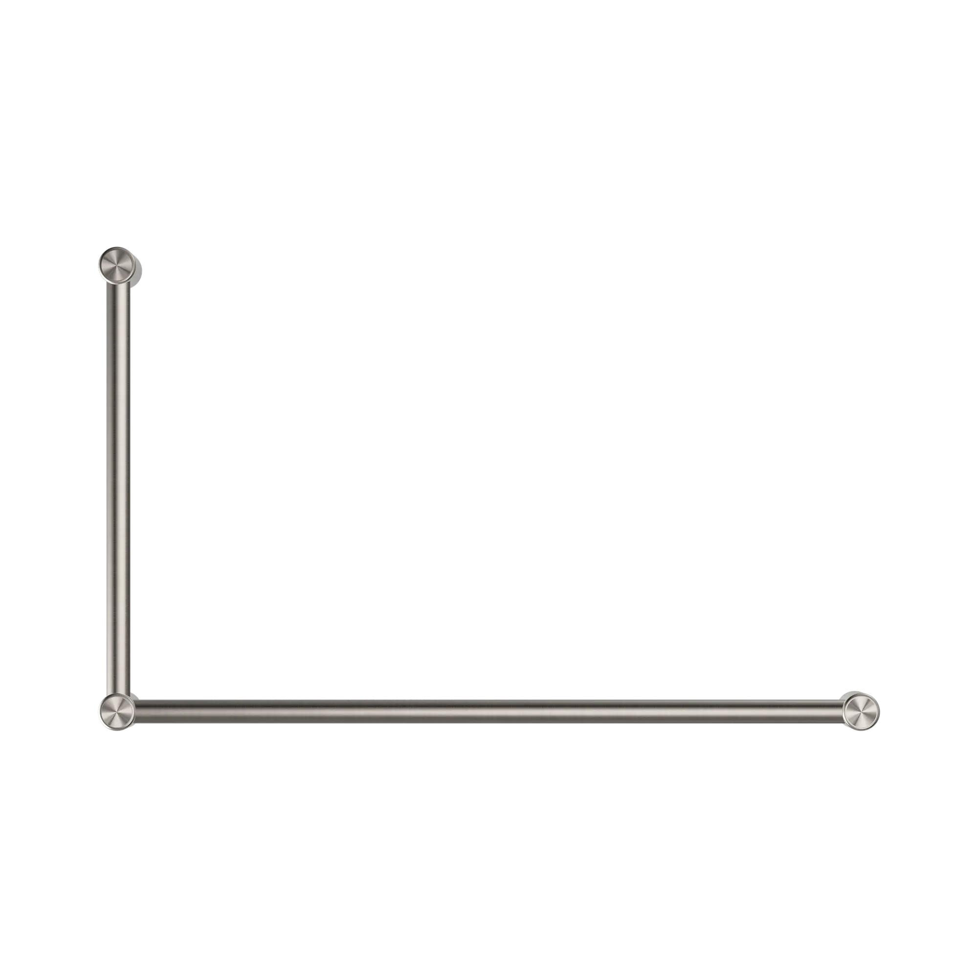 NRCR3290 BN Mecca Care 32mm DDA Grab Rail Set 90 Degree 600 X1000mm Brushed Nickel image 2