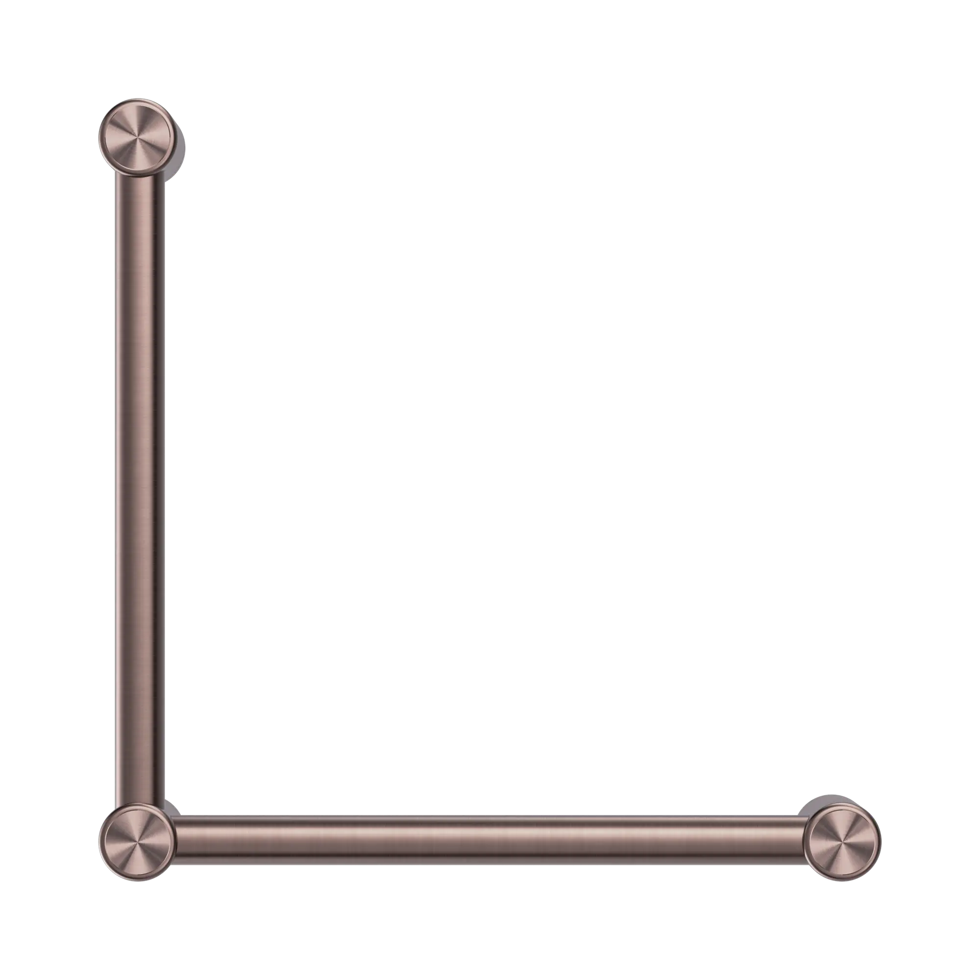 NRCR3290 ABZ Mecca Care 32mm Ambulant Toilet Grab Rail 90 Degree 450 X450mm Brushed Bronze image 2