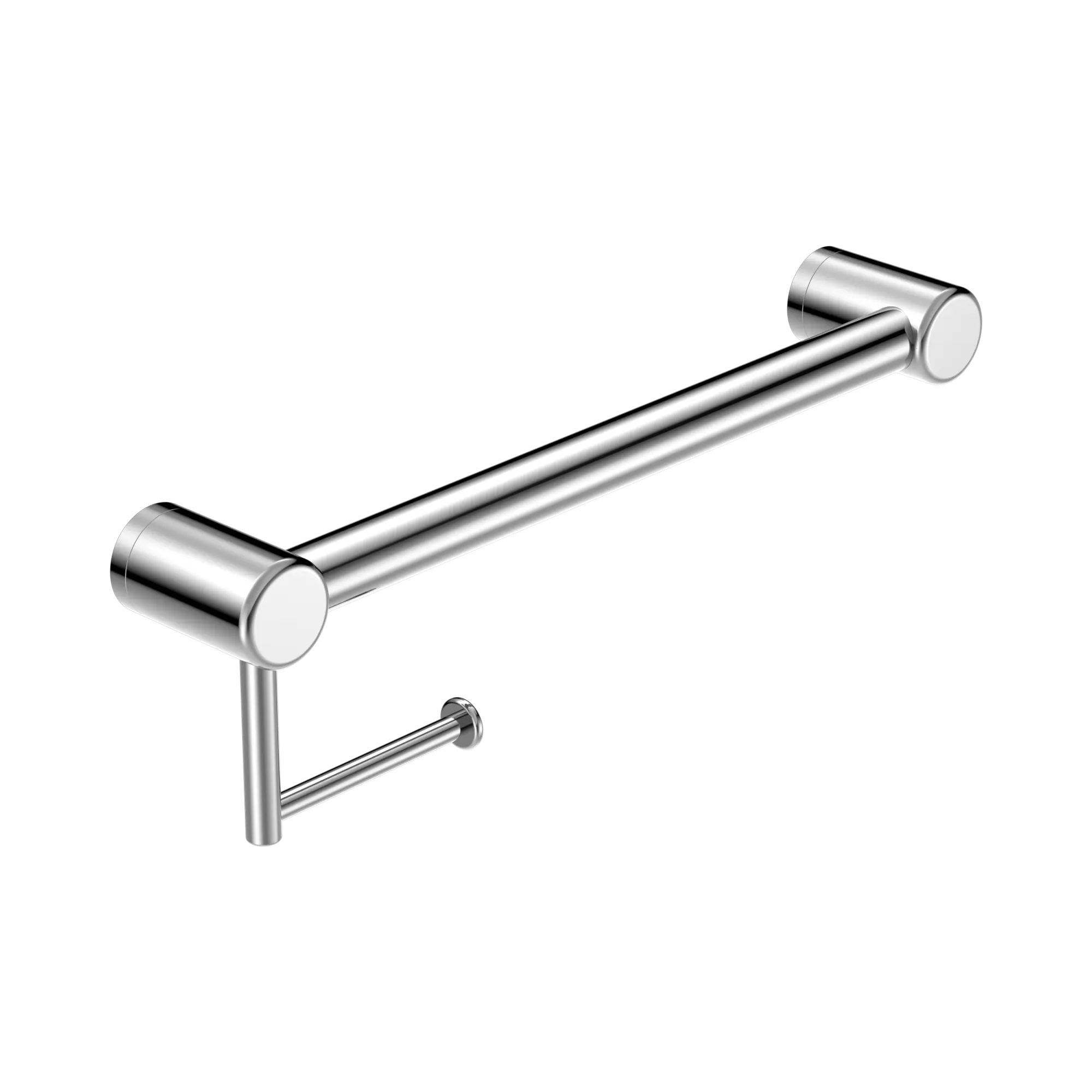 NRCR3218 ACH Mecca Care 32mm Grab Rail With Toilet Roll Holder 450mm Chrome image 1