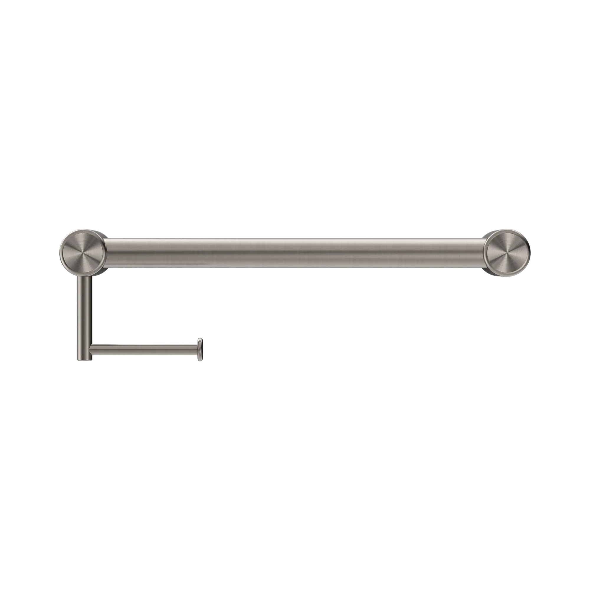 NRCR3218 ABN Mecca Care 32mm Grab Rail With Toilet Roll Holder 450mm Brushed Nickel image 2