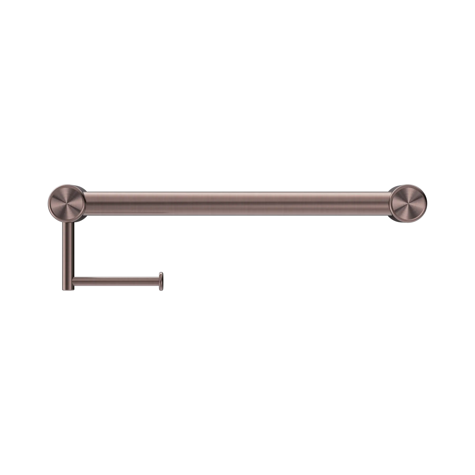 NRCR3218 ABZ Mecca Care 32mm Grab Rail With Toilet Roll Holder 450mm Brushed Bronze image 2