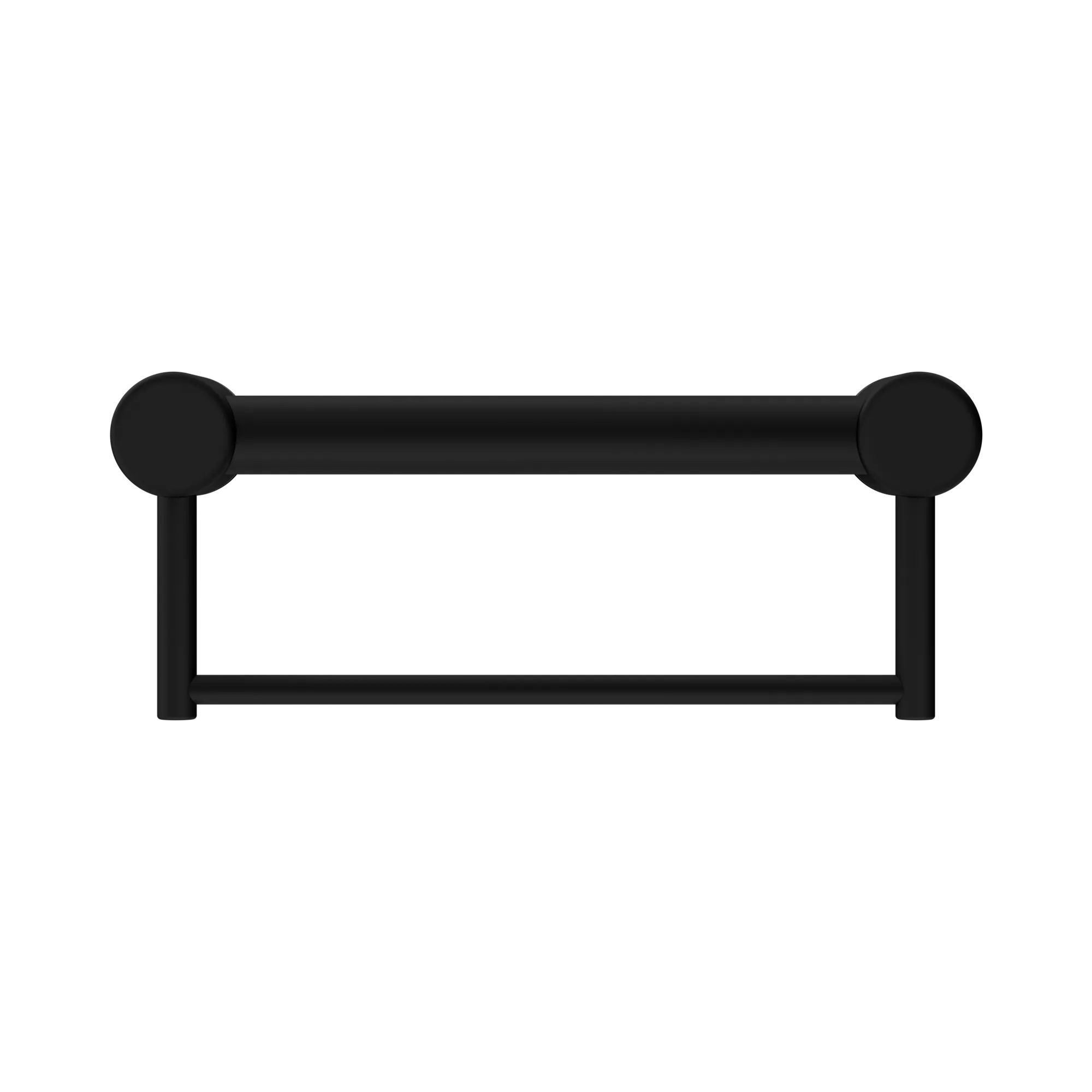 NRCR3212 BMB Mecca Care 32mm Grab Rail With Towel Holder 300mm Matte Black image 2