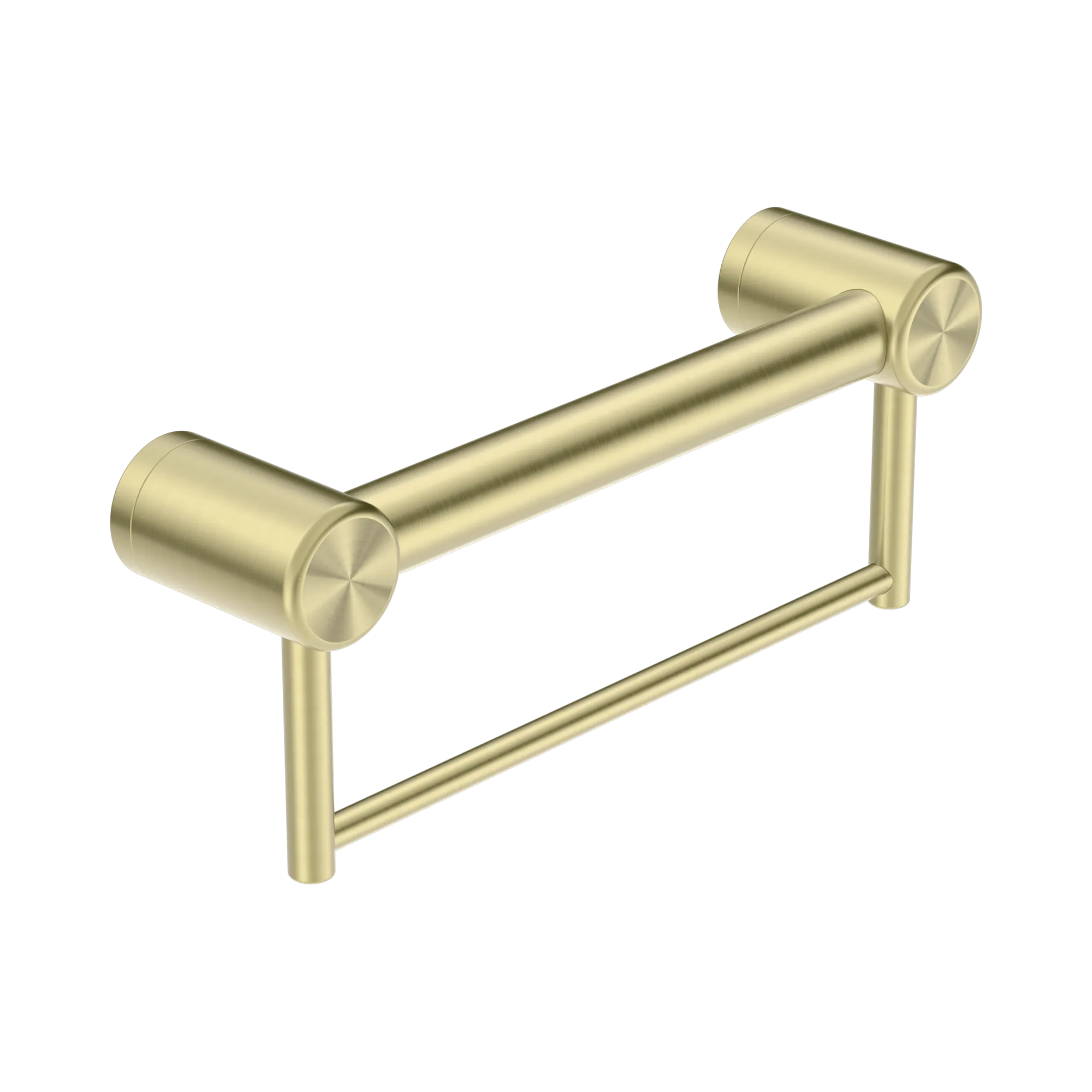 NRCR3212 BBG Mecca Care 32mm Grab Rail With Towel Holder 300mm Brushed Gold image 1