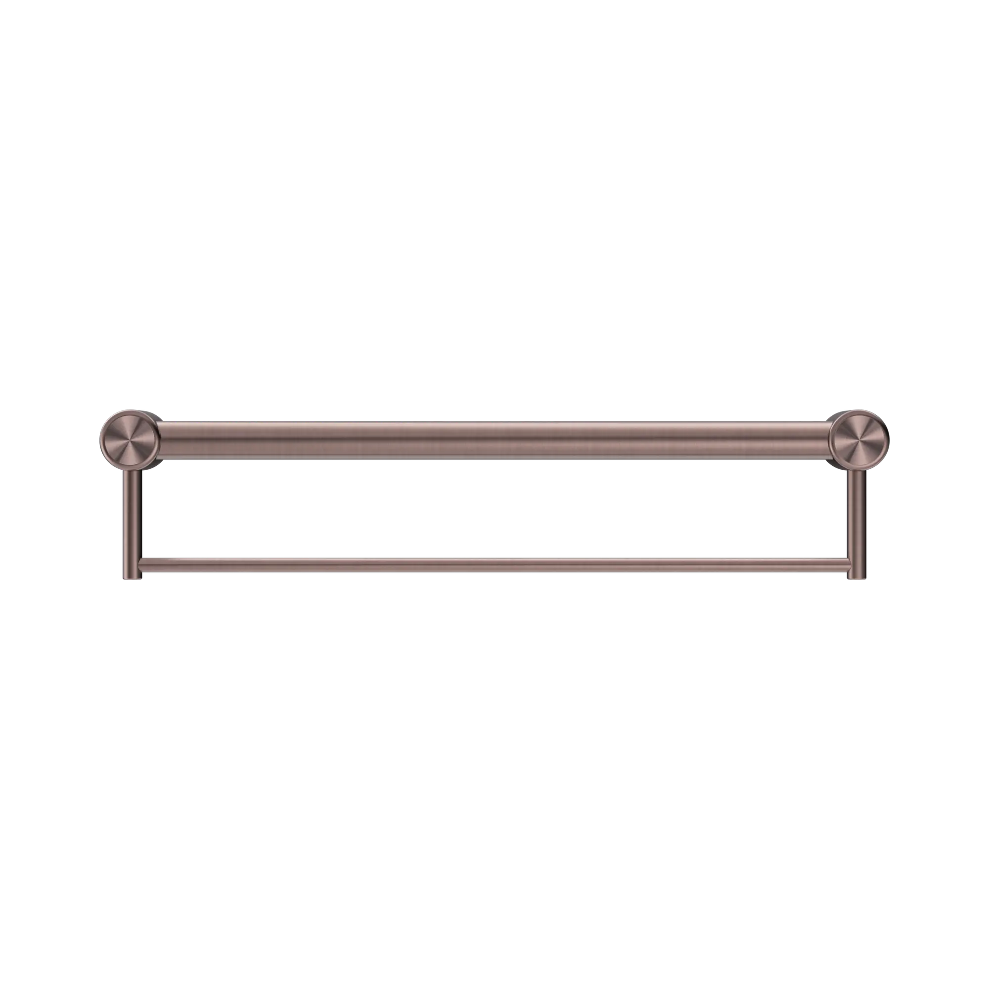 NRCR3224 BBZ Mecca Care 32mm Grab Rail With Towel Holder 600mm Brushed Bronze image 2