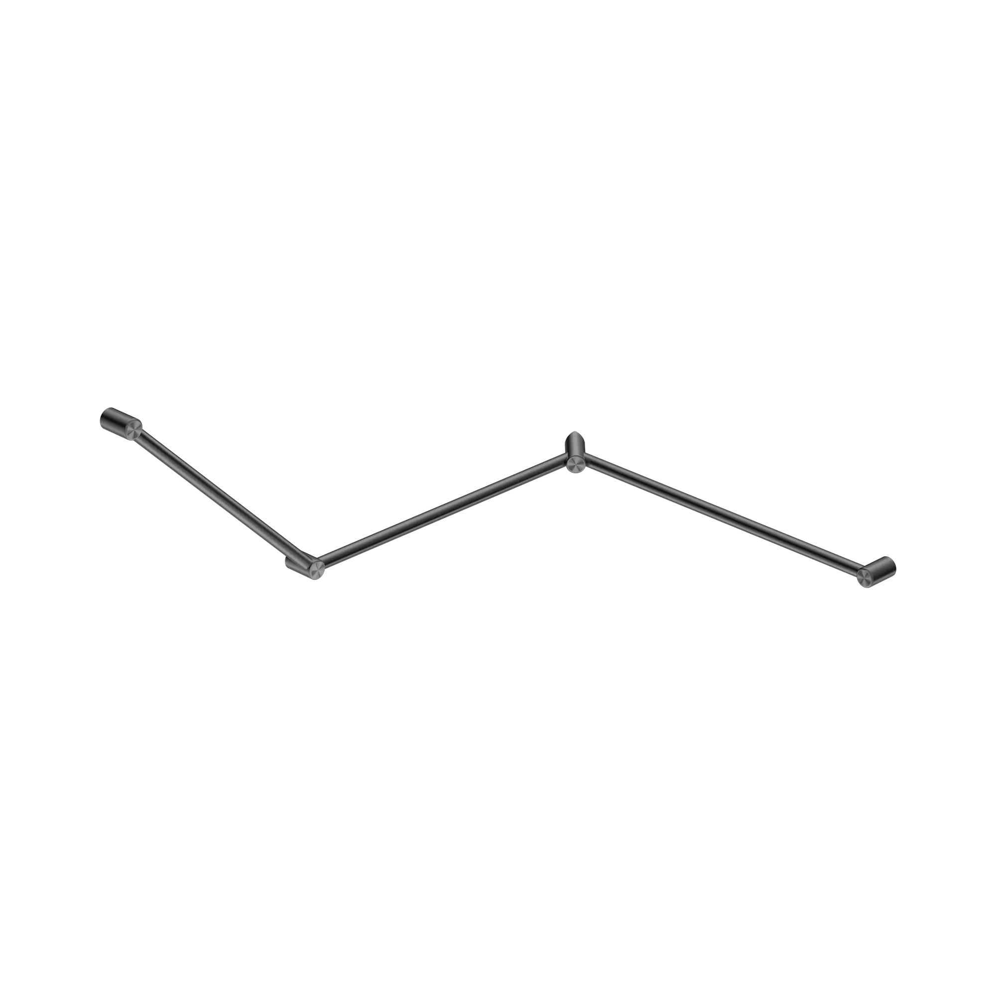 NRCR3245 CGM Mecca Care 32mm DDA Toilet Grab Rail Set 45 Degree Continuous 750 X965 X1025mm Gun Metal image 1
