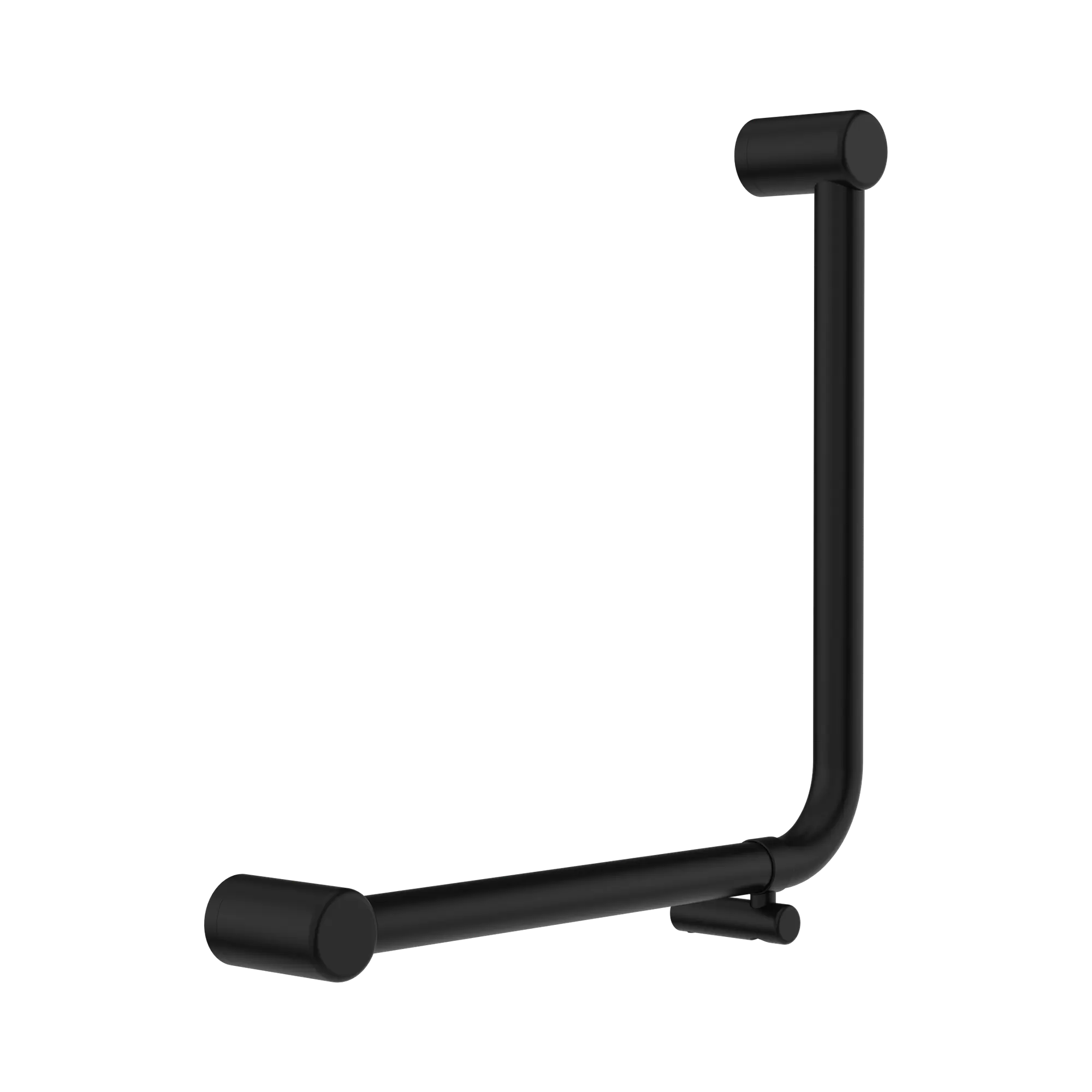 NRCR3290 DMB Mecca Care 32mm Ambulant 90 Degree Bent Tube Grab Rail 450 X450mm Matte Black image 1