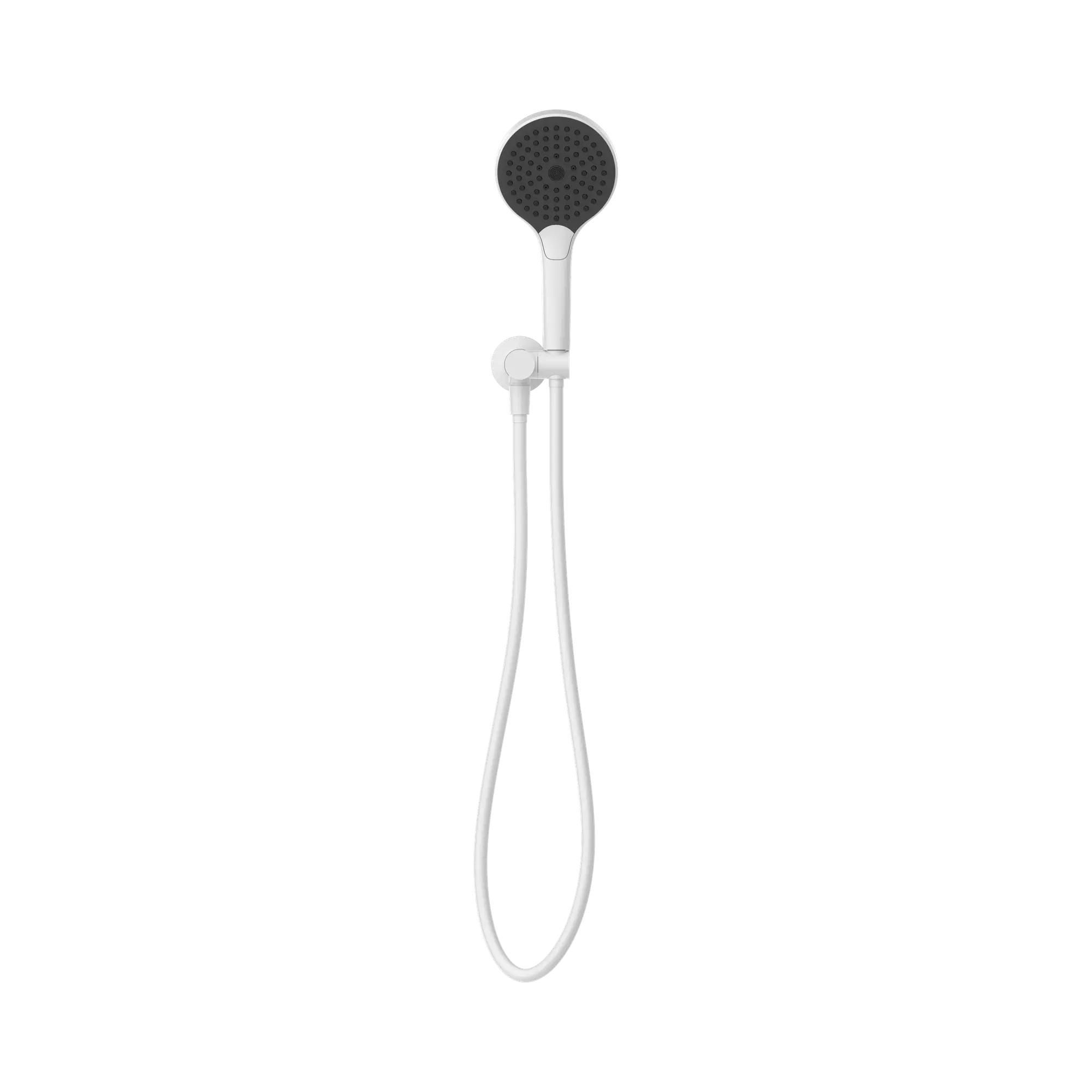 NR221905 FMW Mecca Shower On Bracket With Air Shower II Matte White image 2