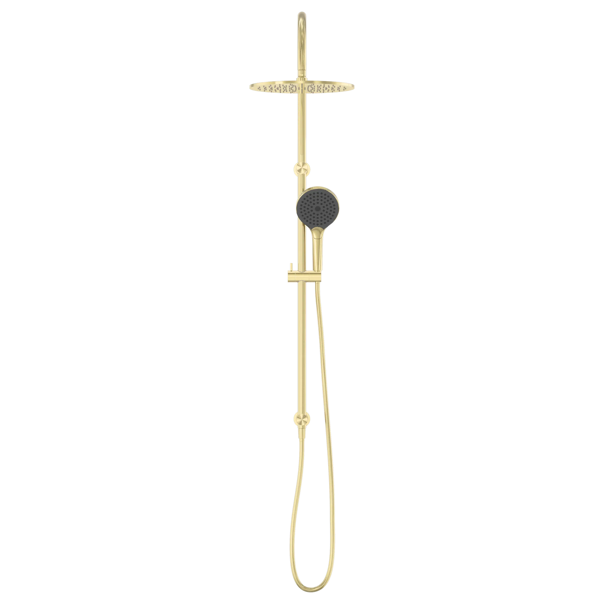 NR221905 HBG Mecca Twin Shower With Air Shower II Brushed Gold image 2