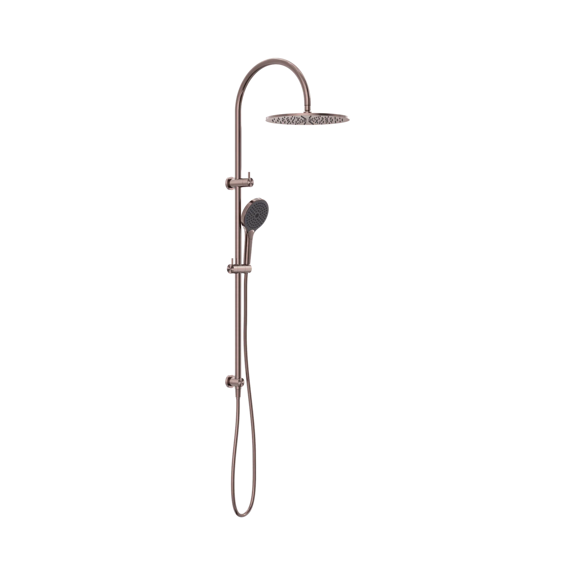 NR221905 HBZ Mecca Twin Shower With Air Shower II Brushed Bronze image 1