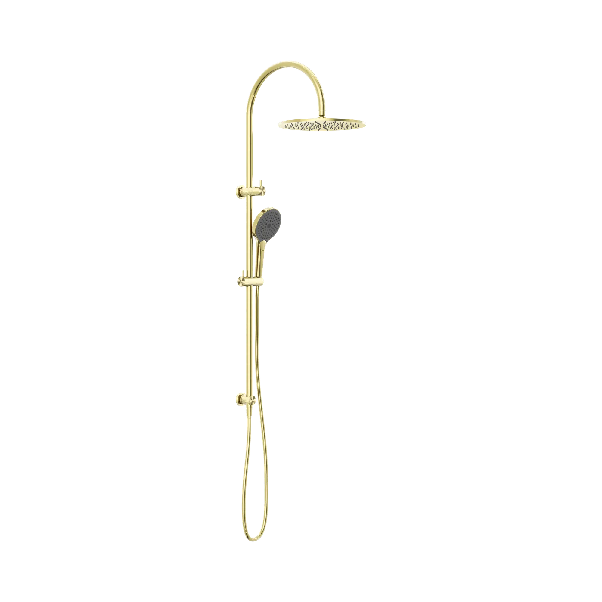 NR251905 HBG Opal Twin Shower With Air Shower II Brushed Gold image 1