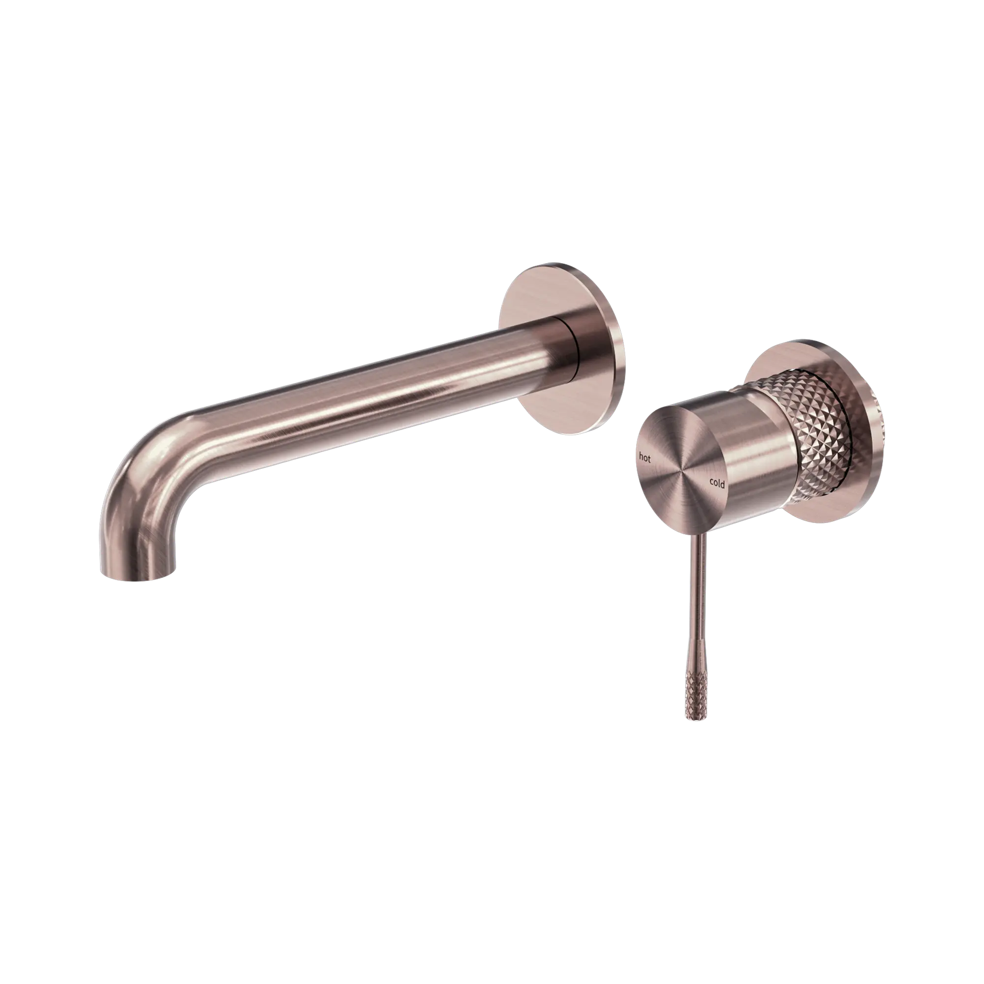 NR251907 B120 BZ Opal Wall Basin Bath Mixer Separate Back Plate 120mm Brushed Bronze image 1