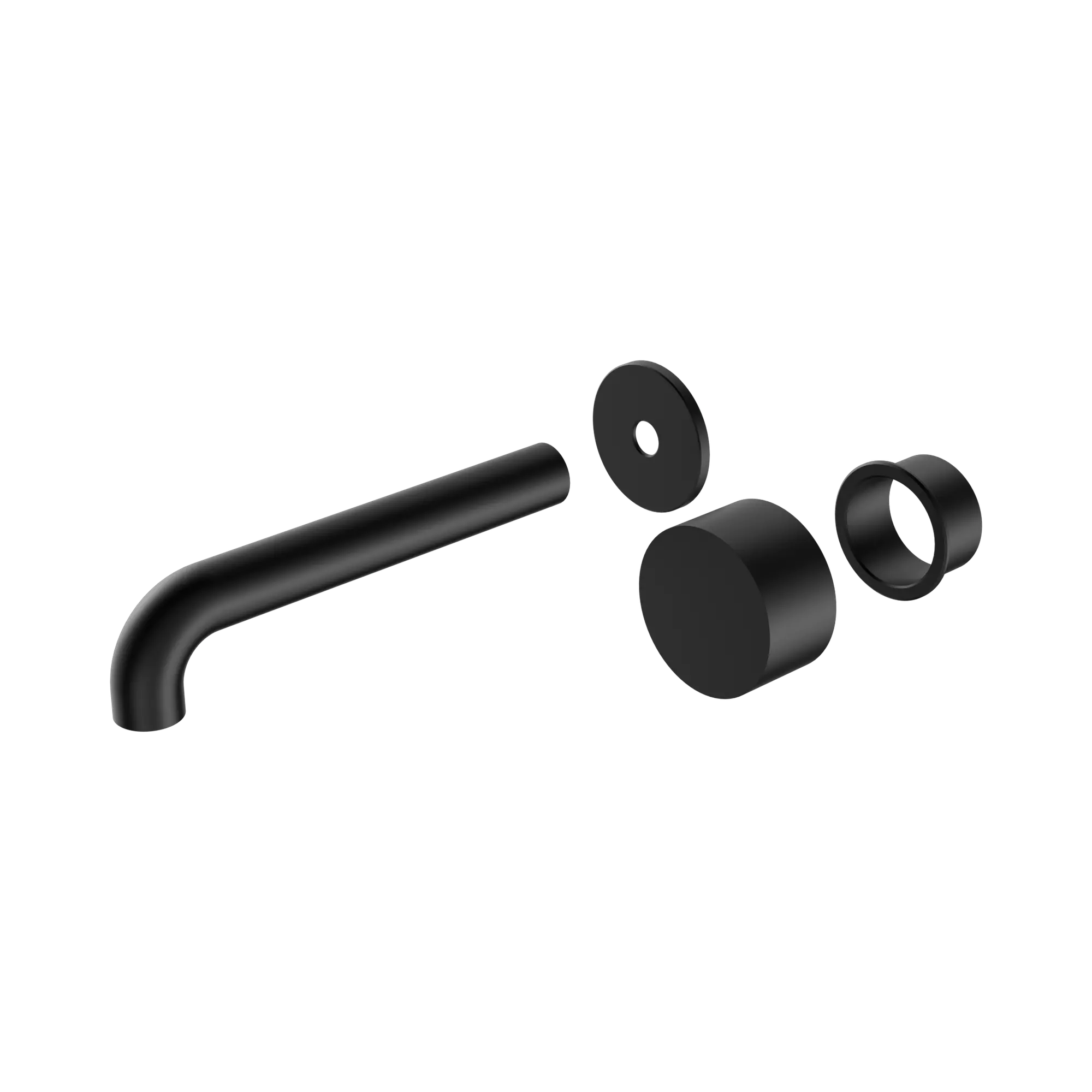 NR271907at120 MB Kara Progressive Wall Basin Bath Set 120mm Trim Kits Only Matte Black image 1