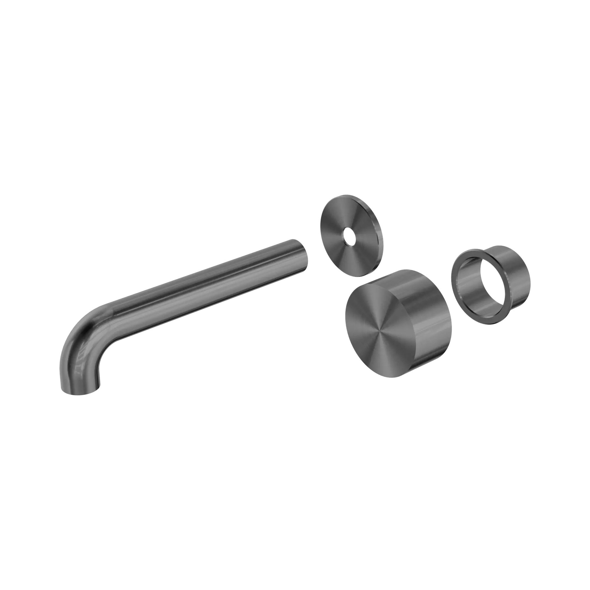 NR271907at120 GM Kara Progressive Wall Basin Bath Set 120mm Trim Kits Only Gun Metal image 1