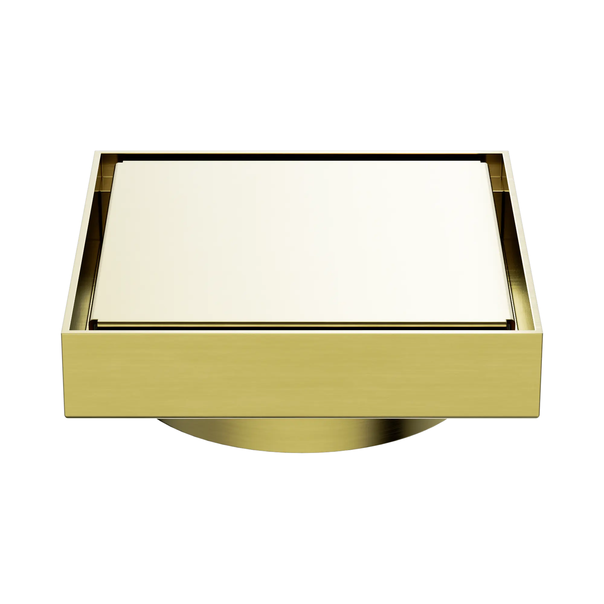 NRFW008 BG 130mm Square Tile Insert Floor Waste 100mm Outlet Brushed Gold image 4