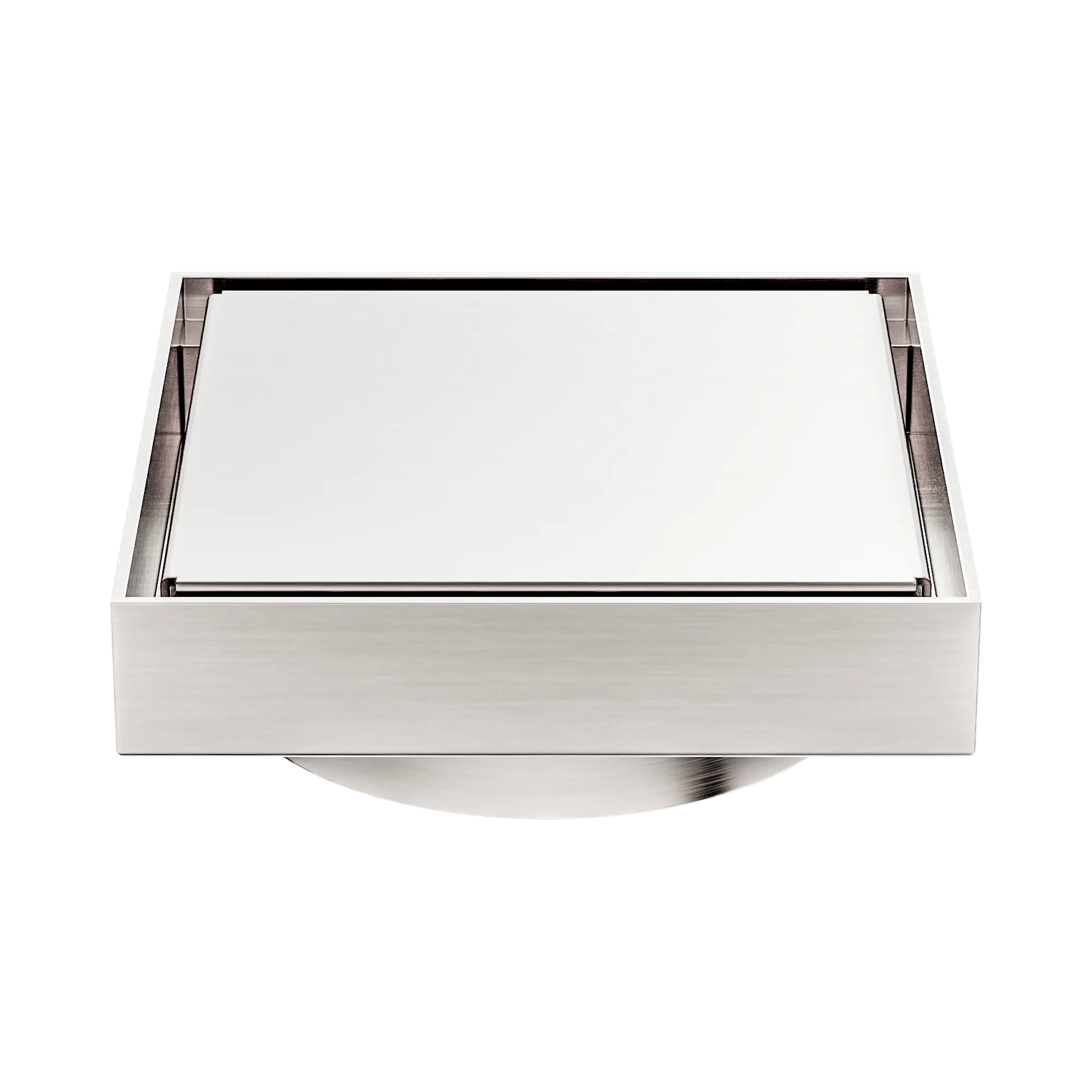 NRFW008 BN 130mm Square Tile Insert Floor Waste 100mm Outlet Brushed Nickel image 4