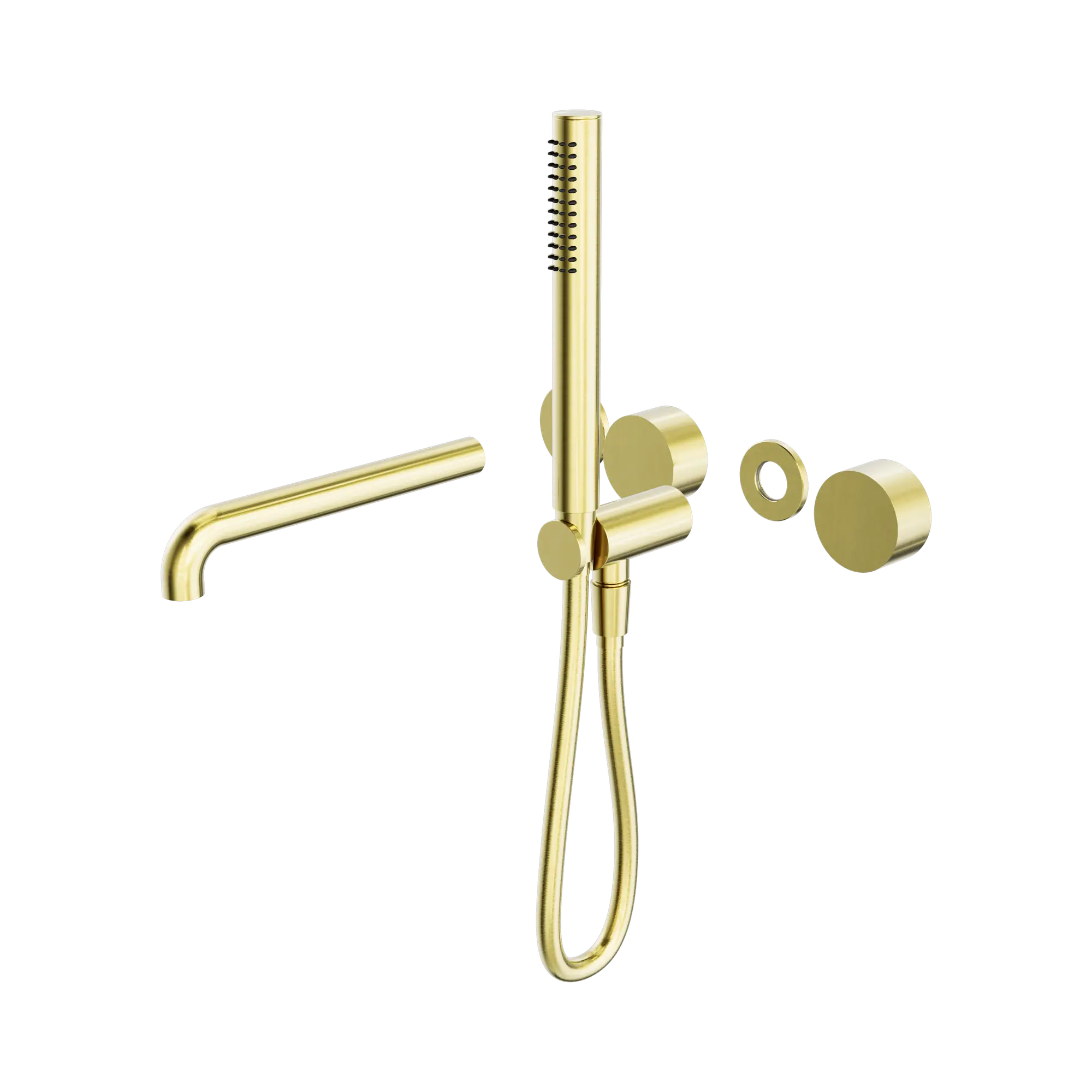 NR271903b230t BG Kara Progressive Shower System Separate Plate With Spout 230mm Trim Kits Only Brushed Gold image 1